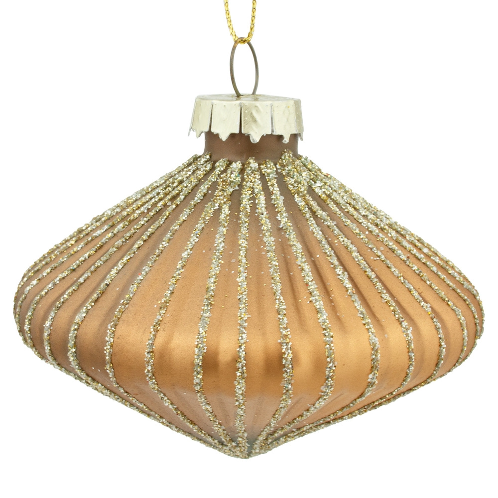 Glass christmas Diamond, Gold | Wholesale flowers, plants and supplies Glass christmas Diamond, Gold