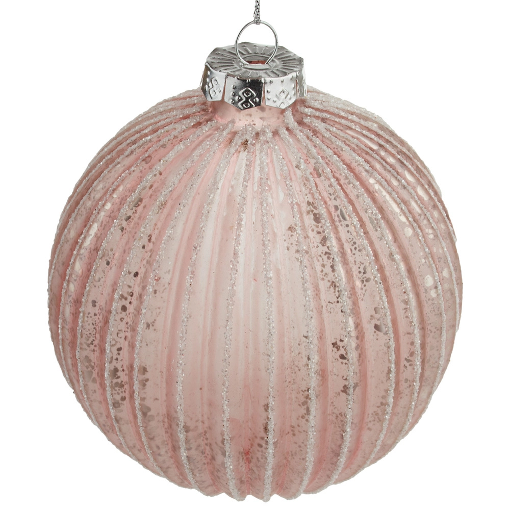 Christamas tree decoration Ball Shiny Glass, Pink | Wholesale flowers, plants and supplies Christamas tree decoration Ball Shiny Glass, Pink