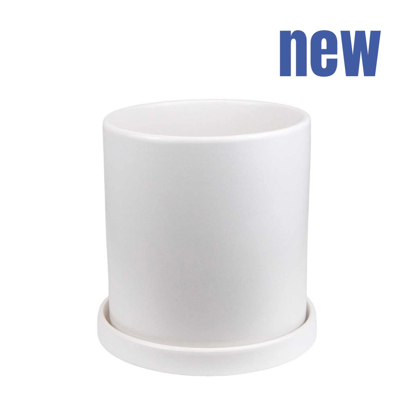 Ceramic pot with plate | Wholesale flowers, plants and supplies Ceramic pot with plate