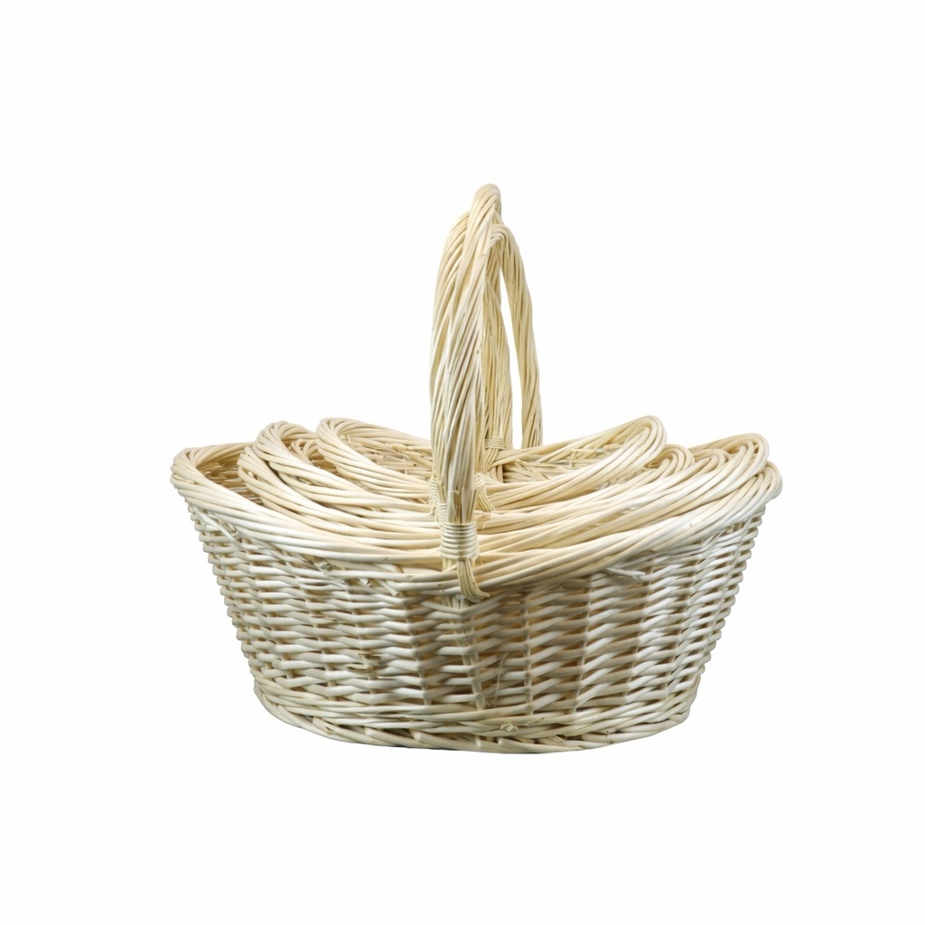 Willow baskets 68X56XH65, 61X47XH60, 54X59XH54, 39X32XH48, 42X27X42 cm, 5 pcs