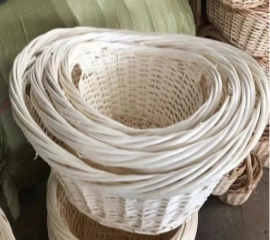 Willow baskets 58X50XH22, 49X42XH19, 43X34X17cm, 35X29XH15 cm, 4 pcs