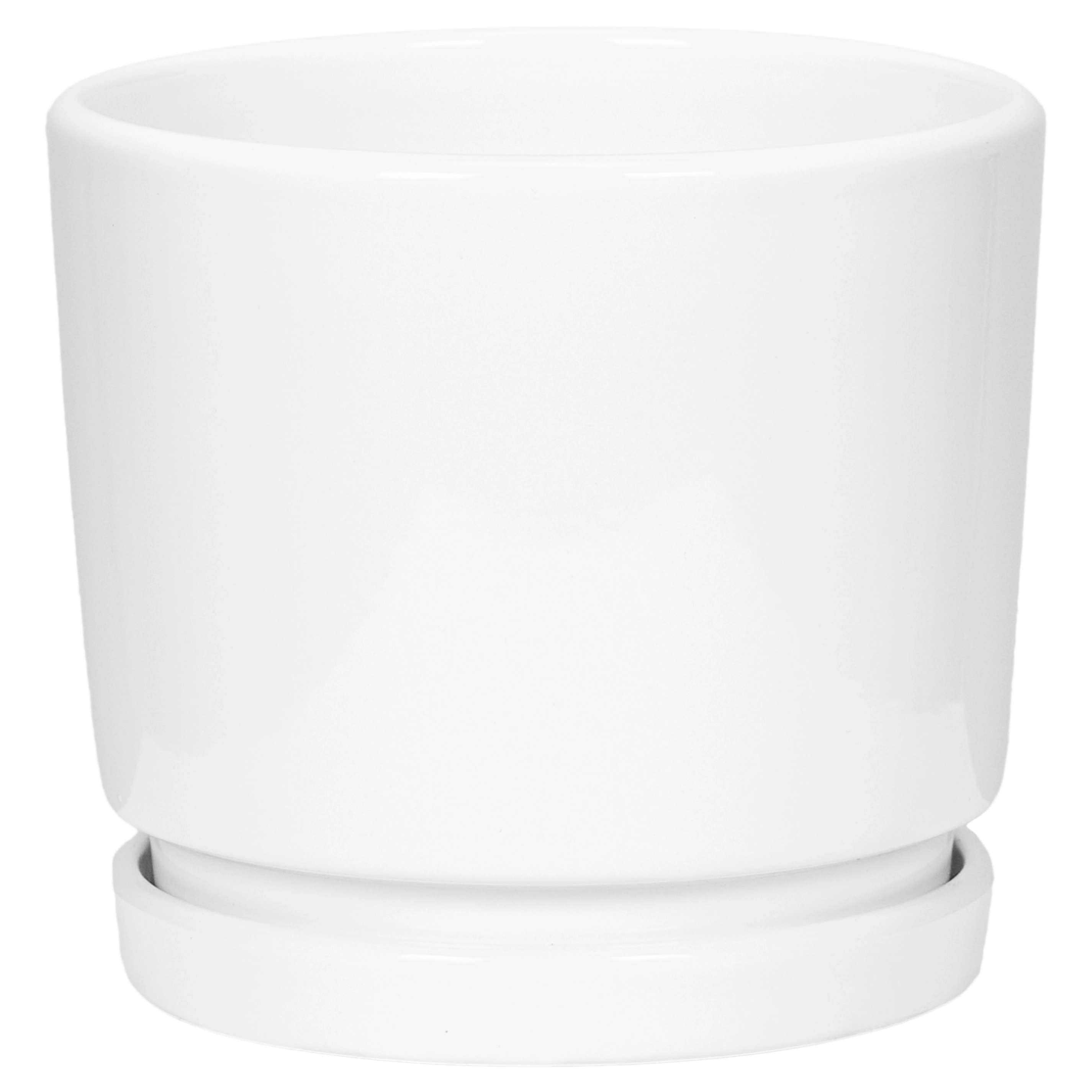 Ceramic pot with plate