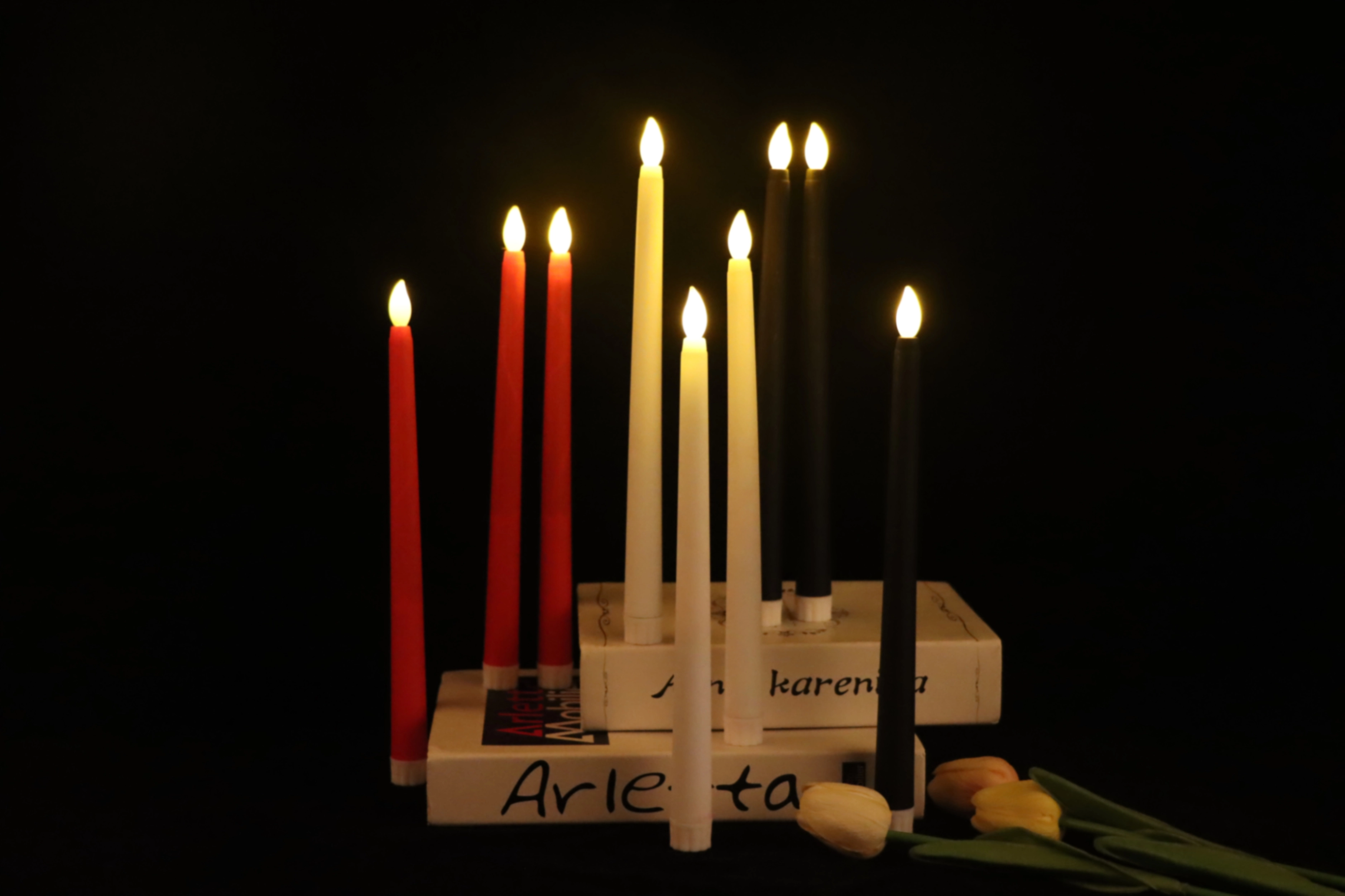 LED Candles, 10 pcs | Wholesale flowers, plants and supplies LED Candles, 10 pcs