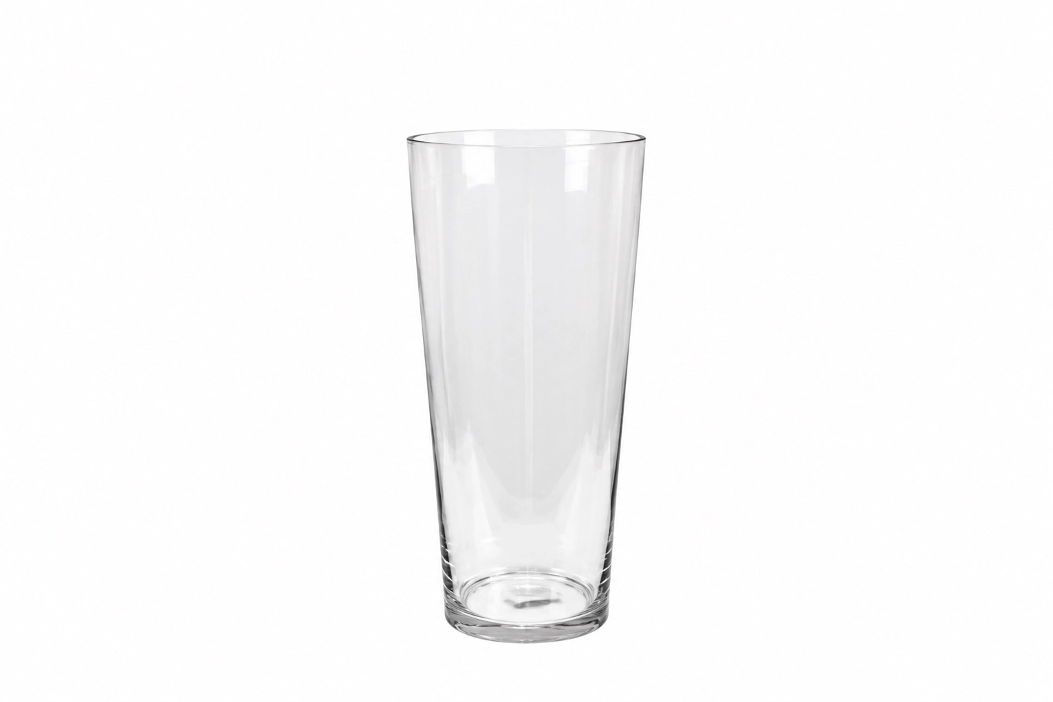 Glass vase wide mouthed