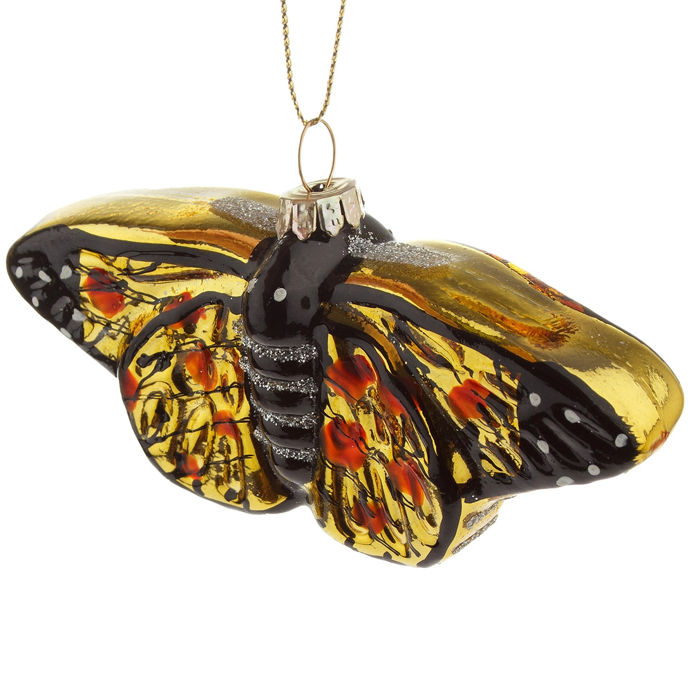 Glass christmas Butterfly, Yellow | Wholesale flowers, plants and supplies Glass christmas Butterfly, Yellow