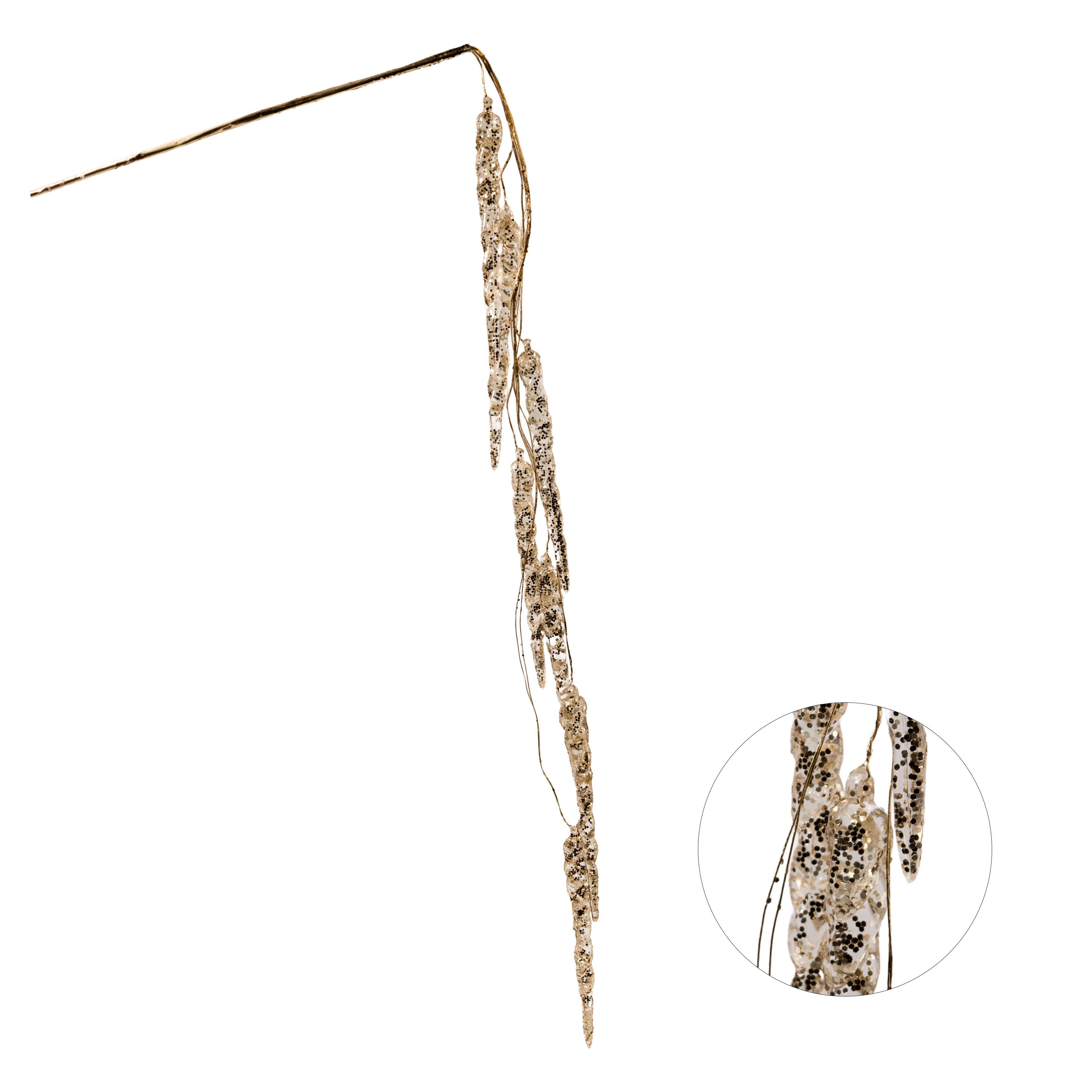 Christmas decoration with acrylic icicles