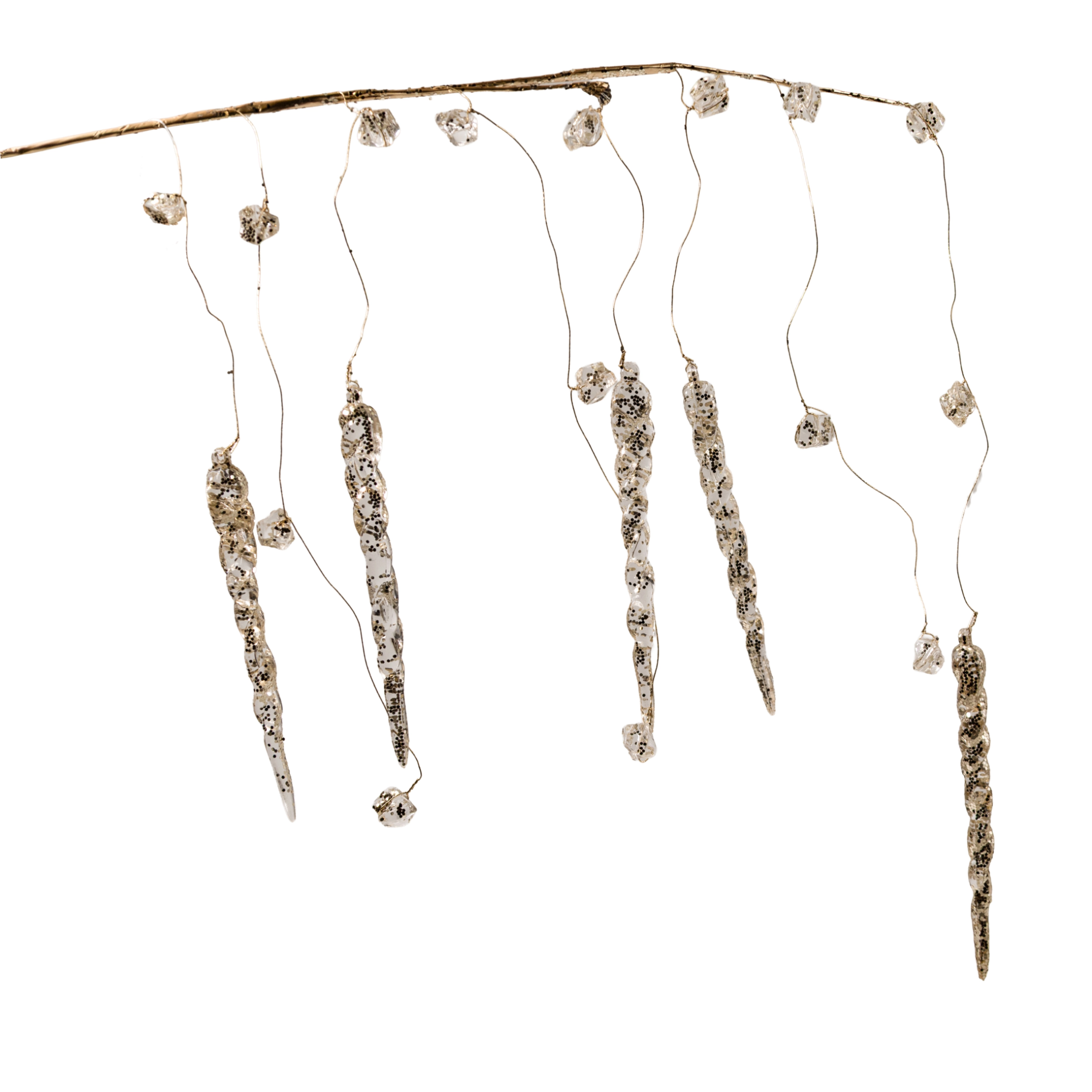 Christmas spray with acrylic icicles | Wholesale flowers, plants and supplies Christmas spray with acrylic icicles