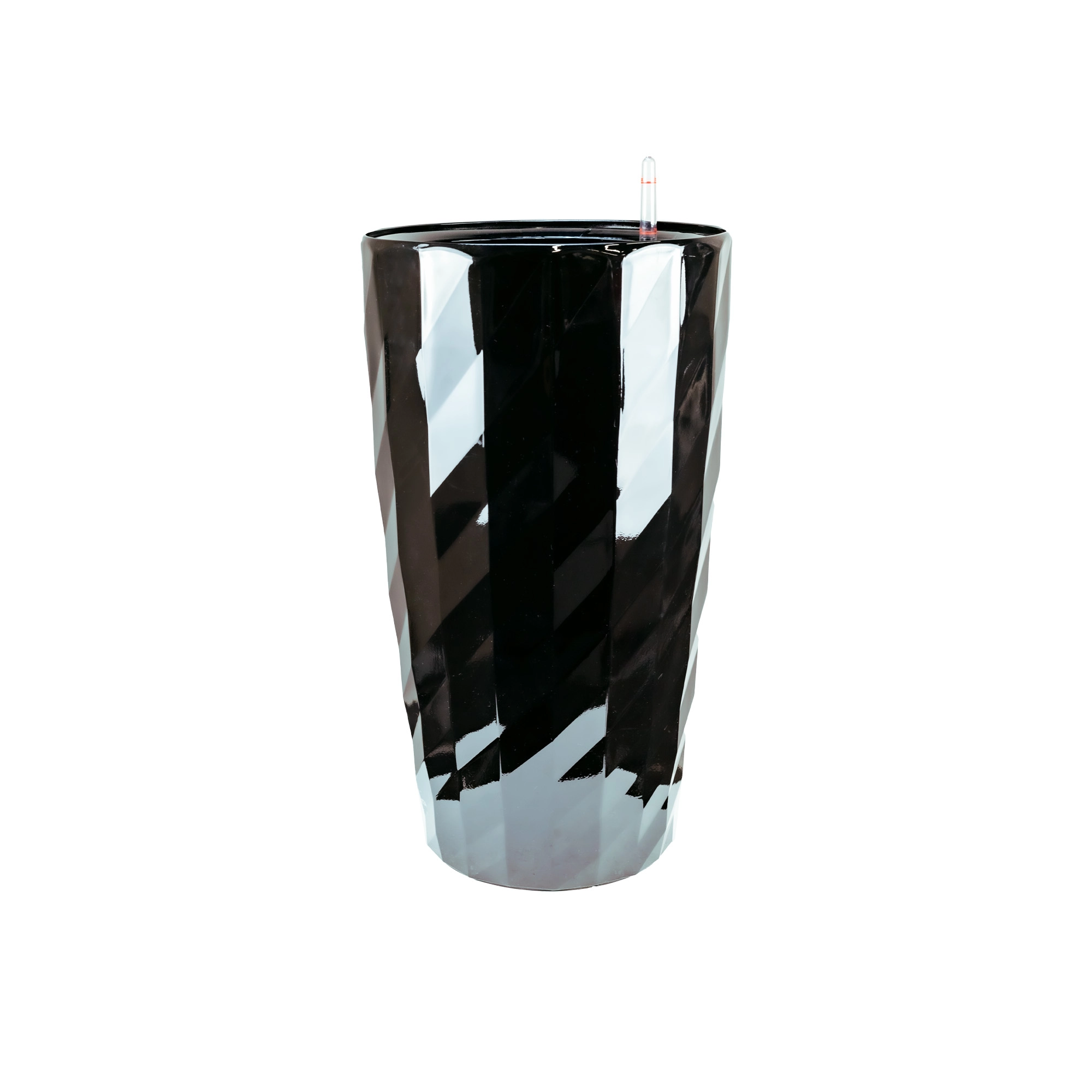 Self Watering system plant pot PLANTA VITA "Vase Rib black" | Wholesale flowers, plants and supplies Self Watering system plant pot PLANTA VITA "Vase Rib black"