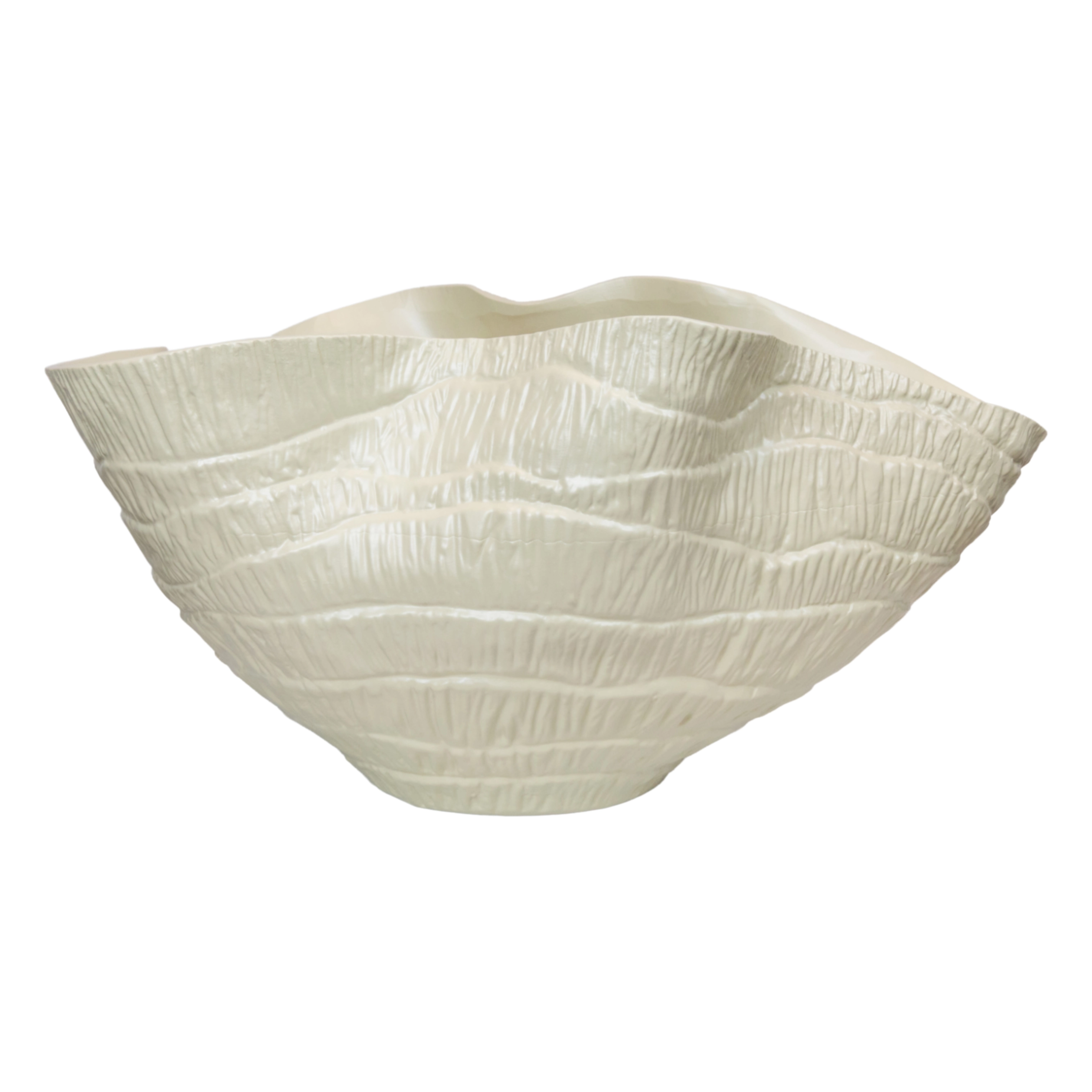 Ceramic vase textured
