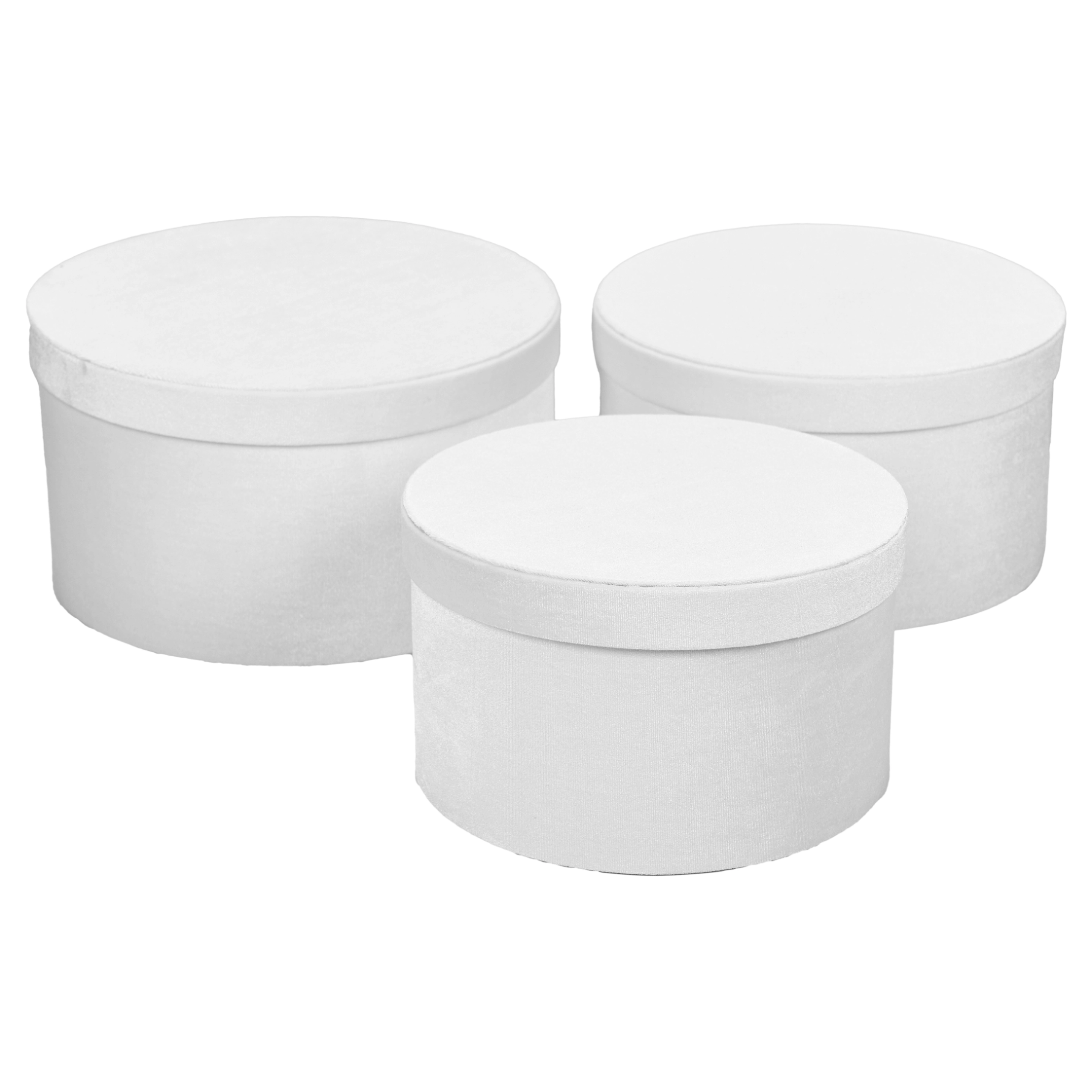 Flower box Velvet D24XH14, D27XH15, D30XH16 cm, 3 pcs