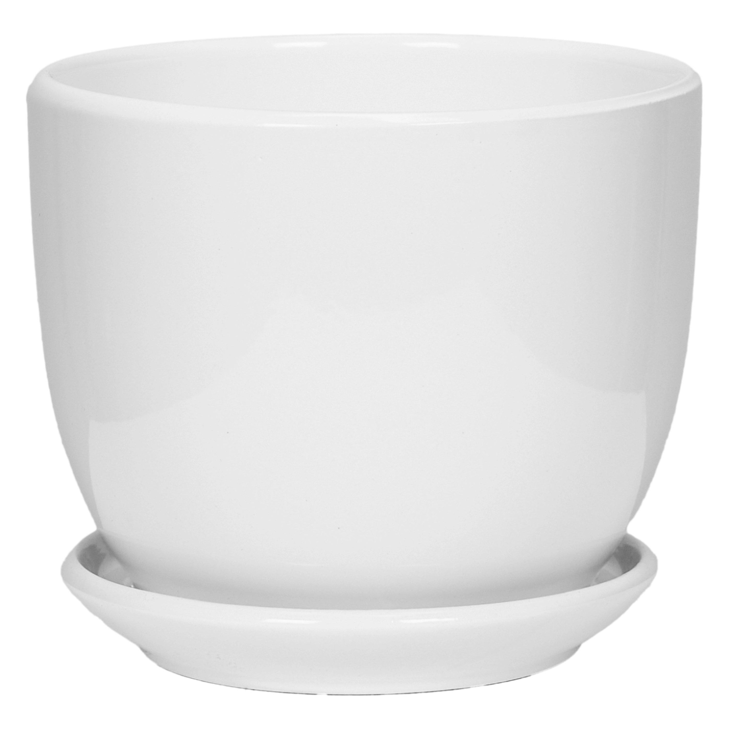 Ceramic pot with plate