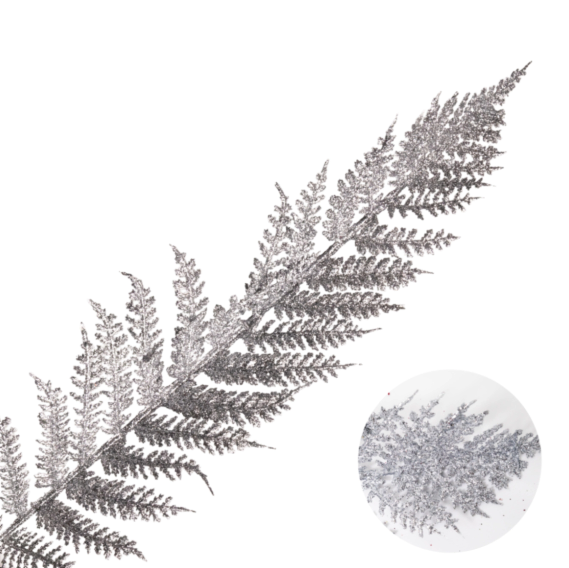 Christmas spray fern, 55cm, Silver