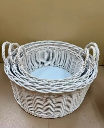 Willow baskets D43XH21, D50XH24, D57XH27 cm, 3 pcs