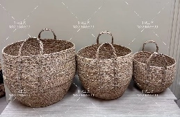 Grass basket, 3pcs, 38x30xH31, 33x25xH24, 26x20xH18cm