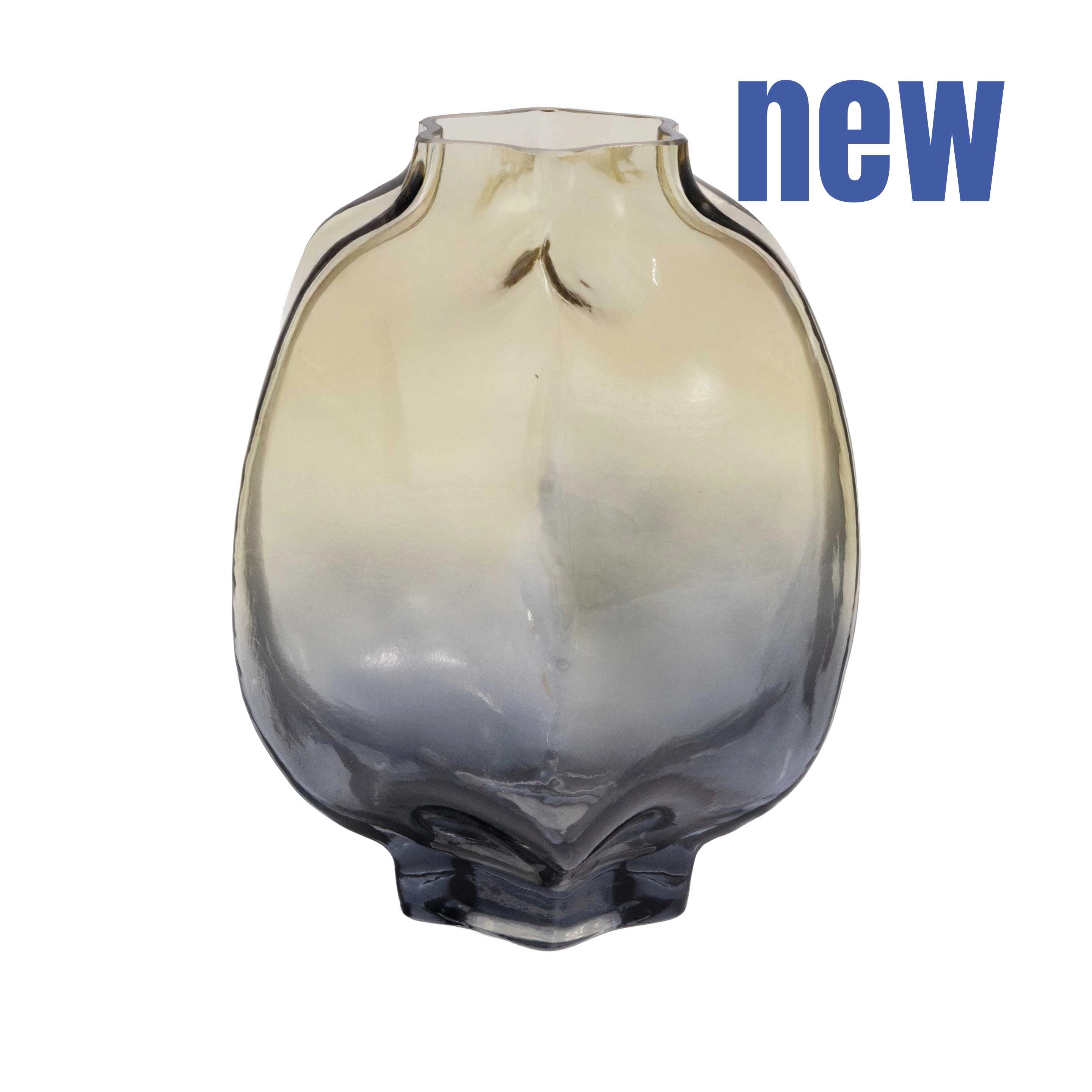 Glass vase keg shape