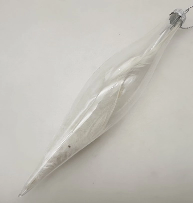Glass Christmas decoration Icicle with feather