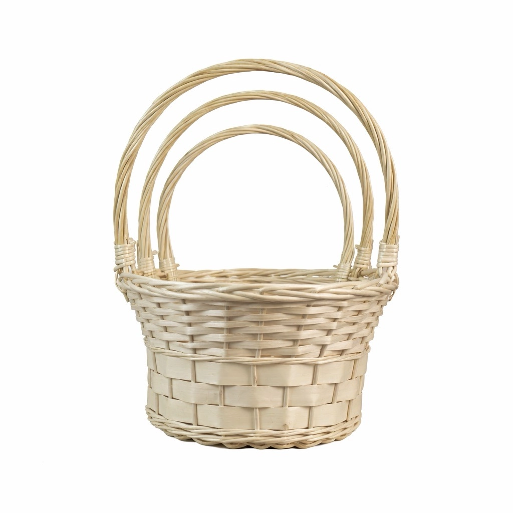 Willow baskets D39XH50, D33XH46, D27XH40, D22XH36 cm, 4 pcs