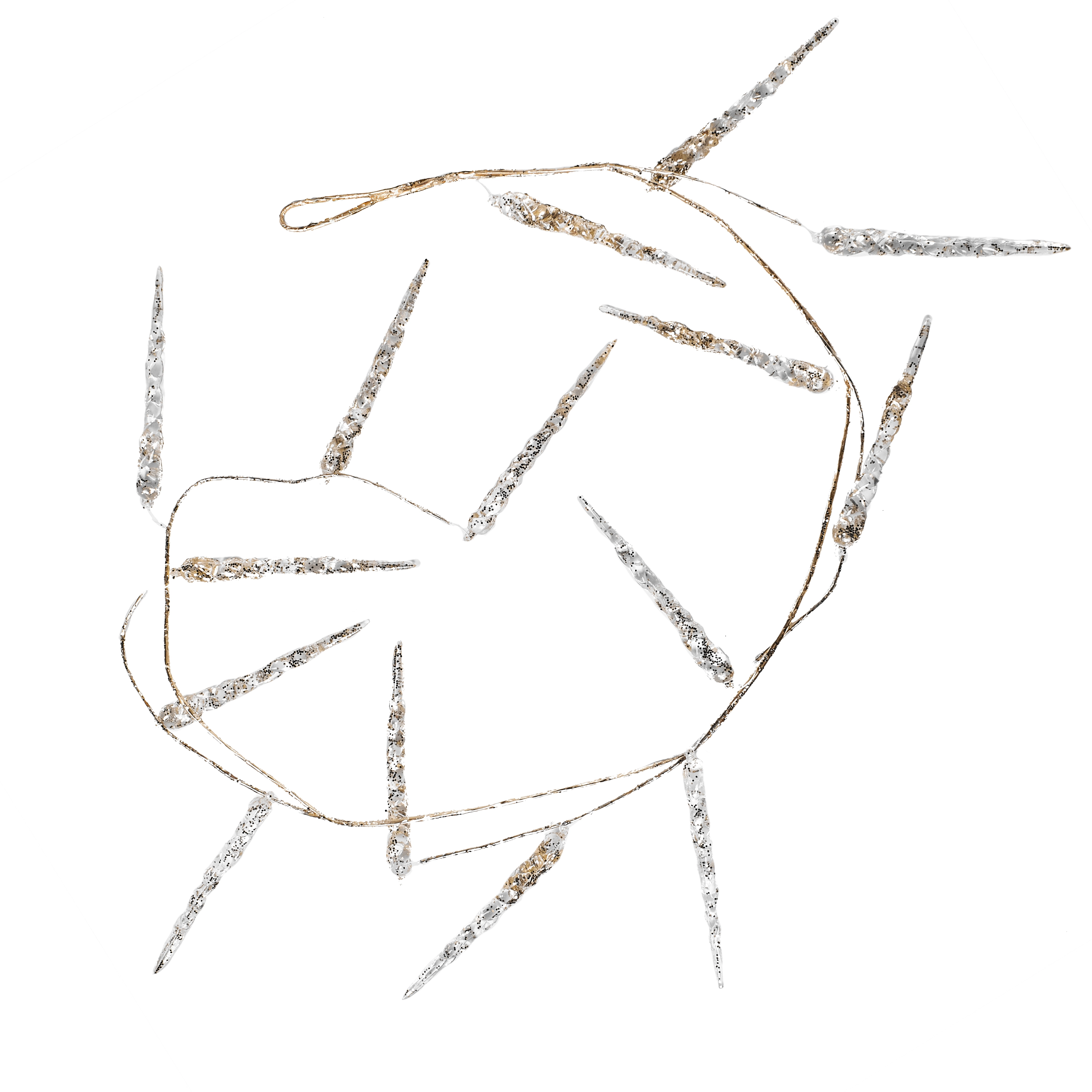 Christmas garland with acrylic icicles