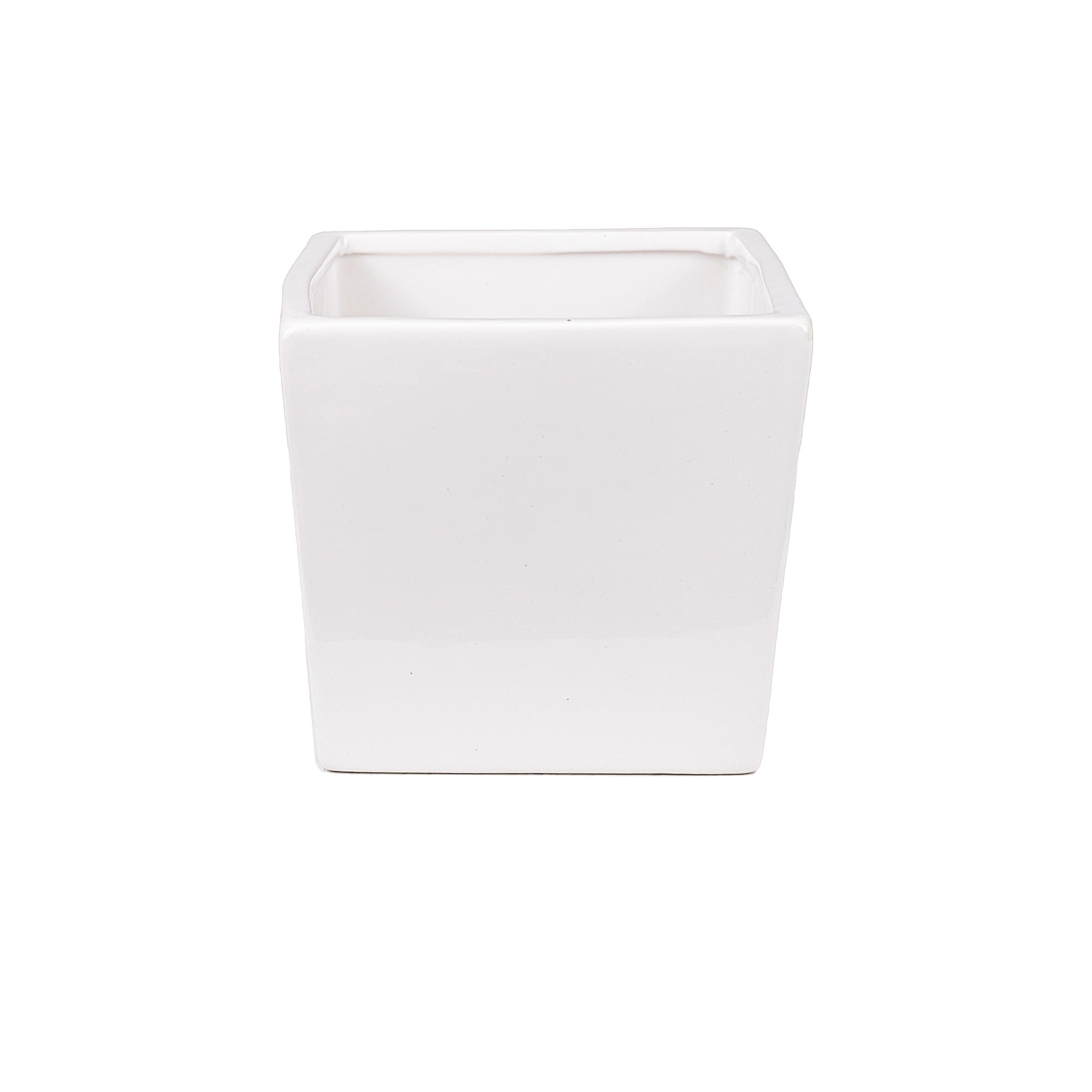 Ceramic flower pot Base Cube | Wholesale flowers, plants and supplies Ceramic flower pot Base Cube