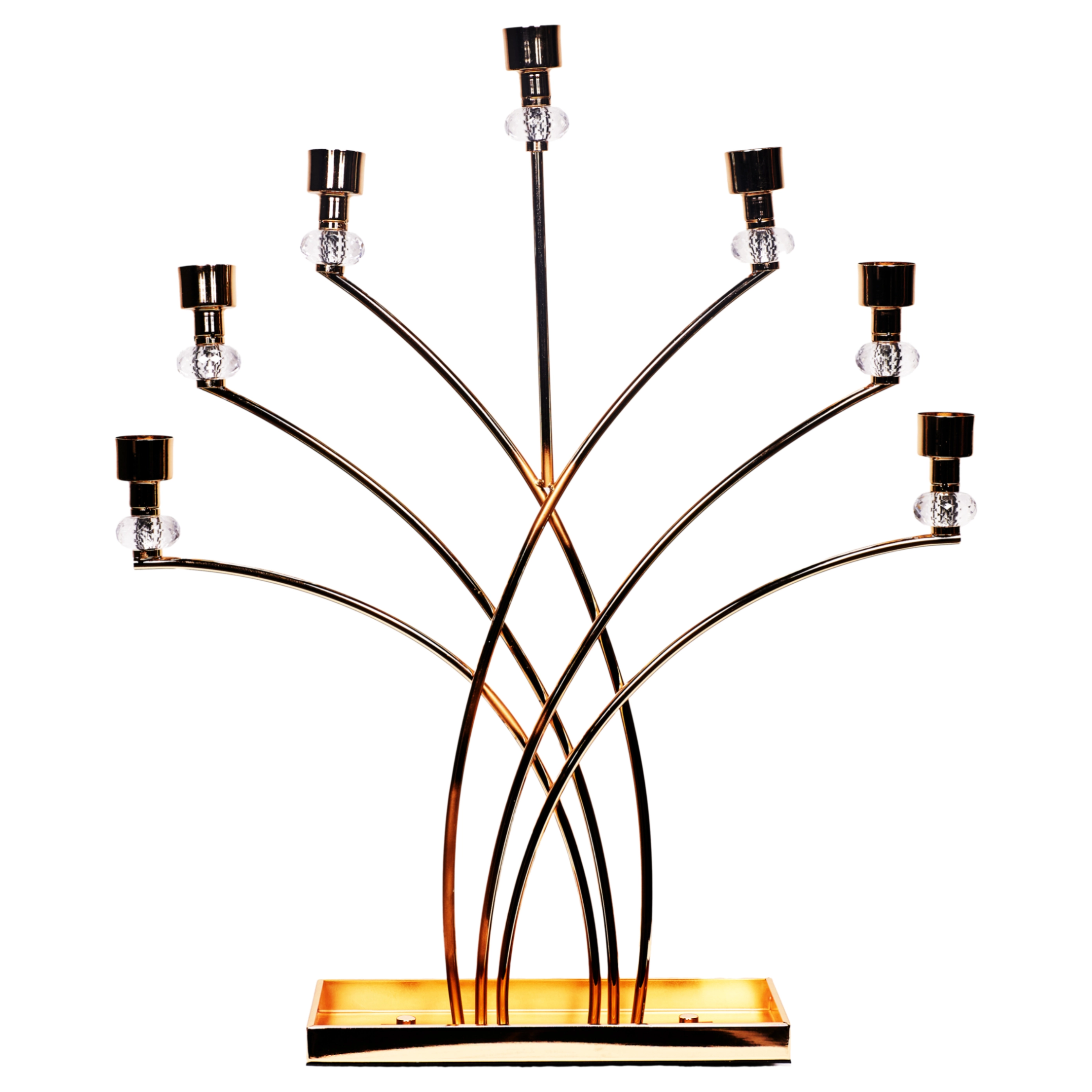 Metal candleholder for 7 candles