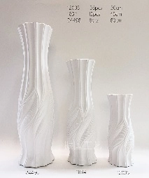 Ceramic vase with leaves