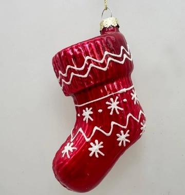 Glass Christmas decoration Sock | Wholesale flowers, plants and supplies Glass Christmas decoration Sock