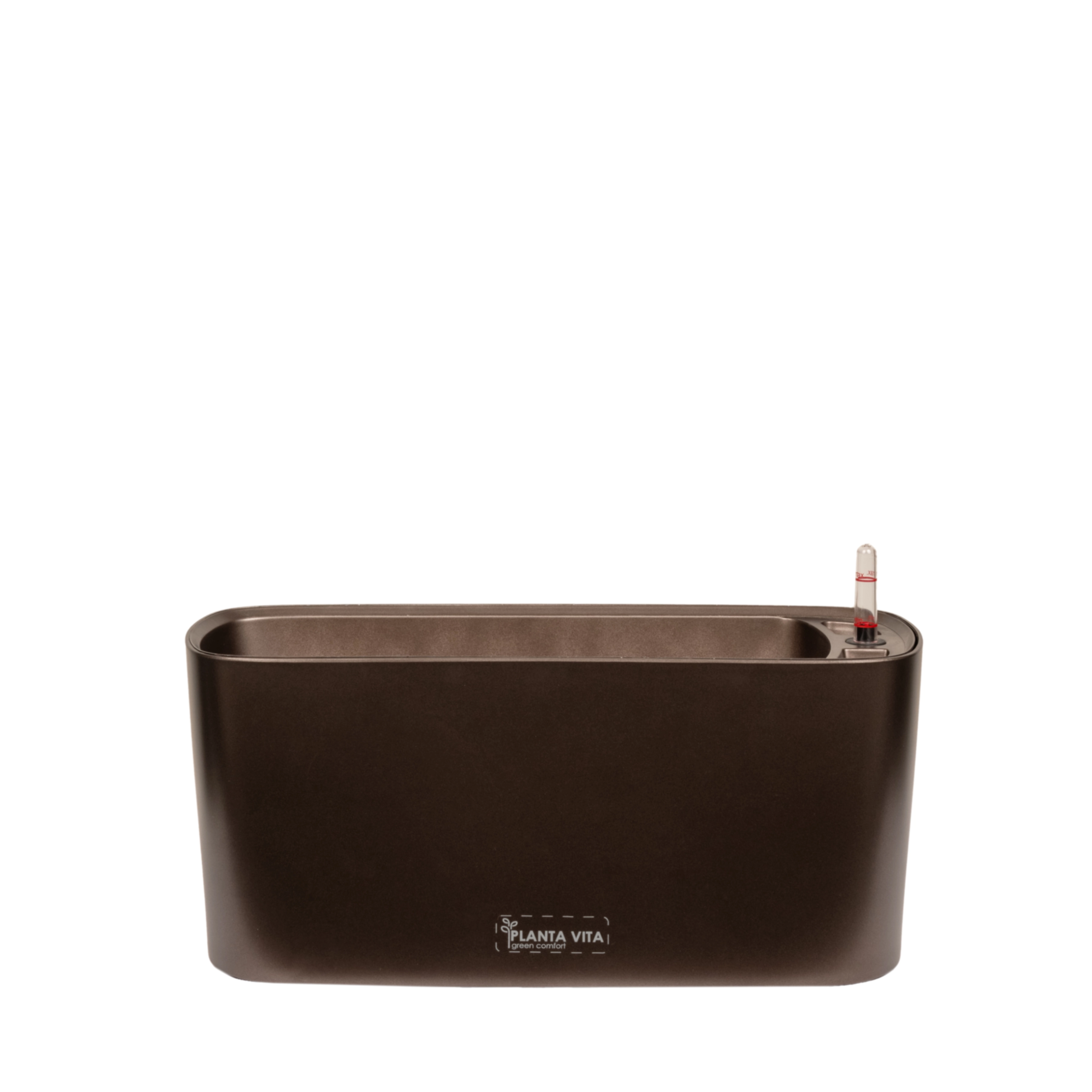 Self Watering system plant pot PLANTA VITA "Oval Silk espresso" | Wholesale flowers, plants and supplies Self Watering system plant pot PLANTA VITA "Oval Silk espresso"