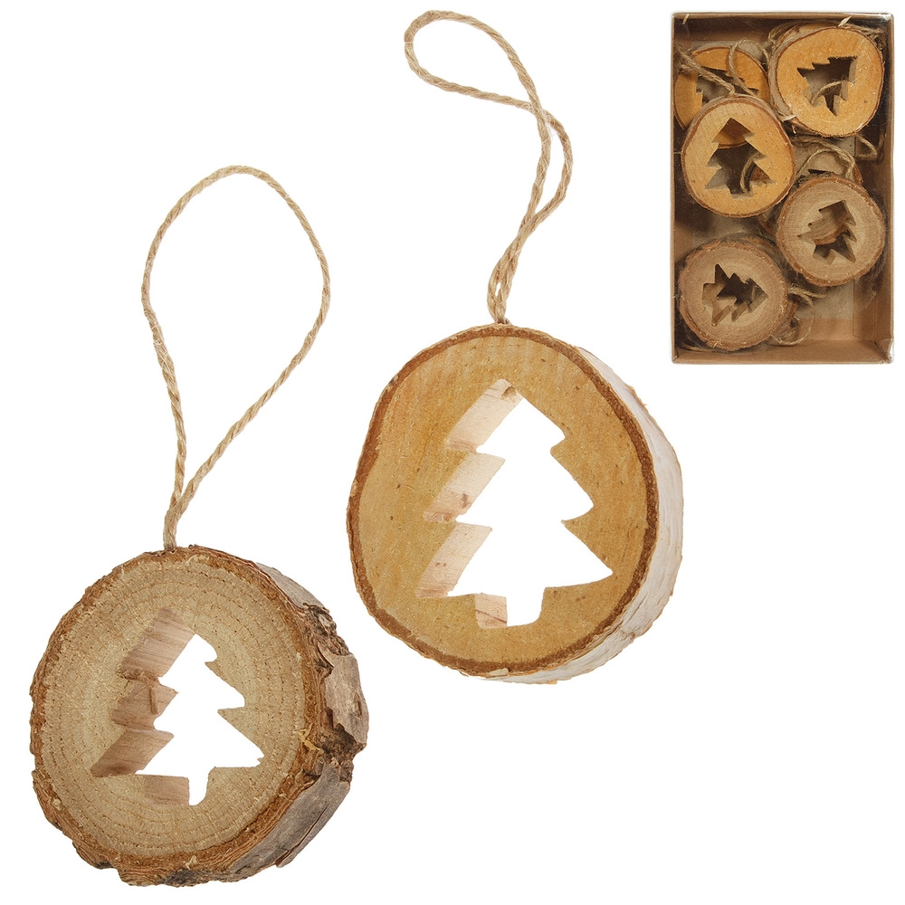 Wooden christmas tree decoration Tree, 8pcs | Wholesale flowers, plants and supplies Wooden christmas tree decoration Tree, 8pcs