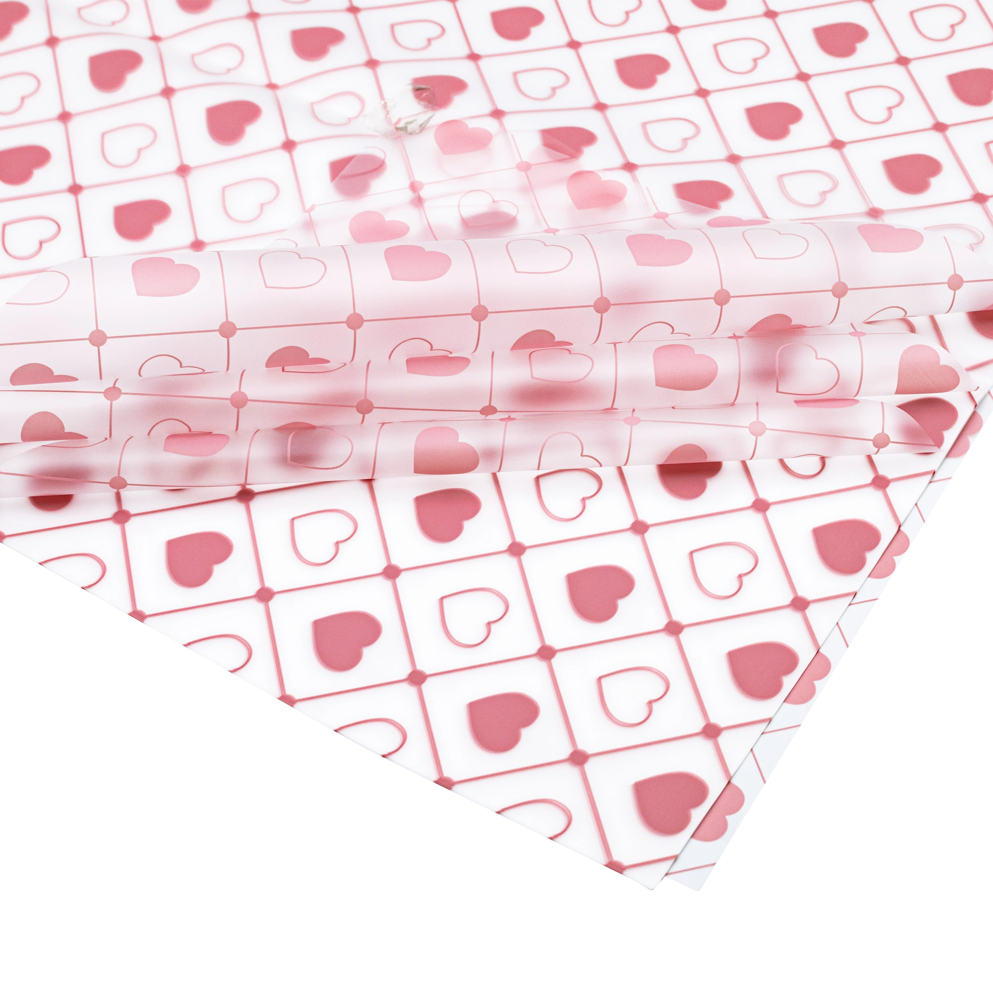 Film Hearts 53 mic, 20 pcs | Wholesale flowers, plants and supplies Film Hearts 53 mic, 20 pcs