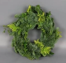 Krans green mix half tied