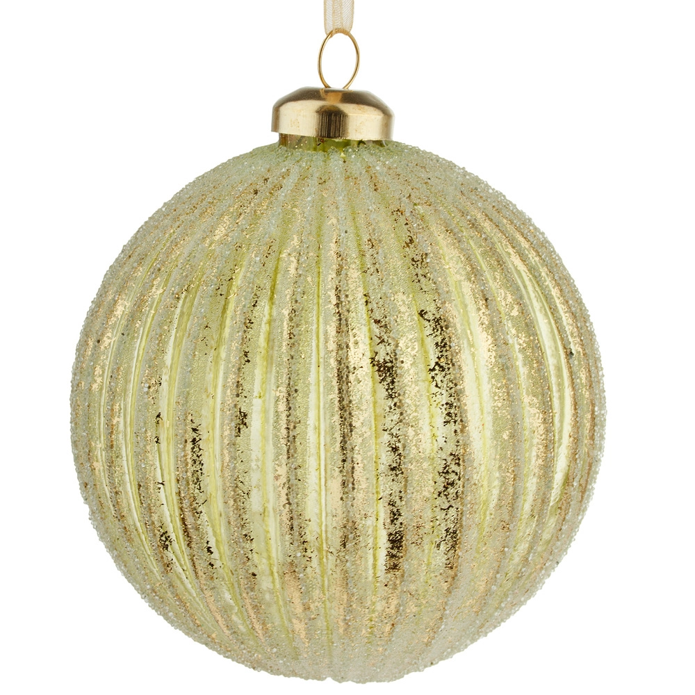 Glass Christmas Ball Green