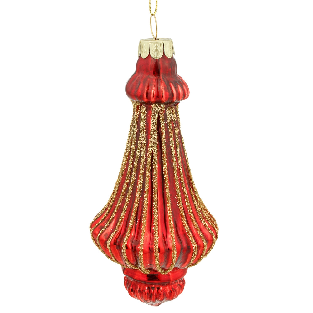 Glass Christmas decoration, Red