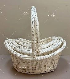 Willow baskets 68X56XH65, 61X47XH60, 54X59XH54, 39X32XH48, 42X27X42 cm, 5 pcs