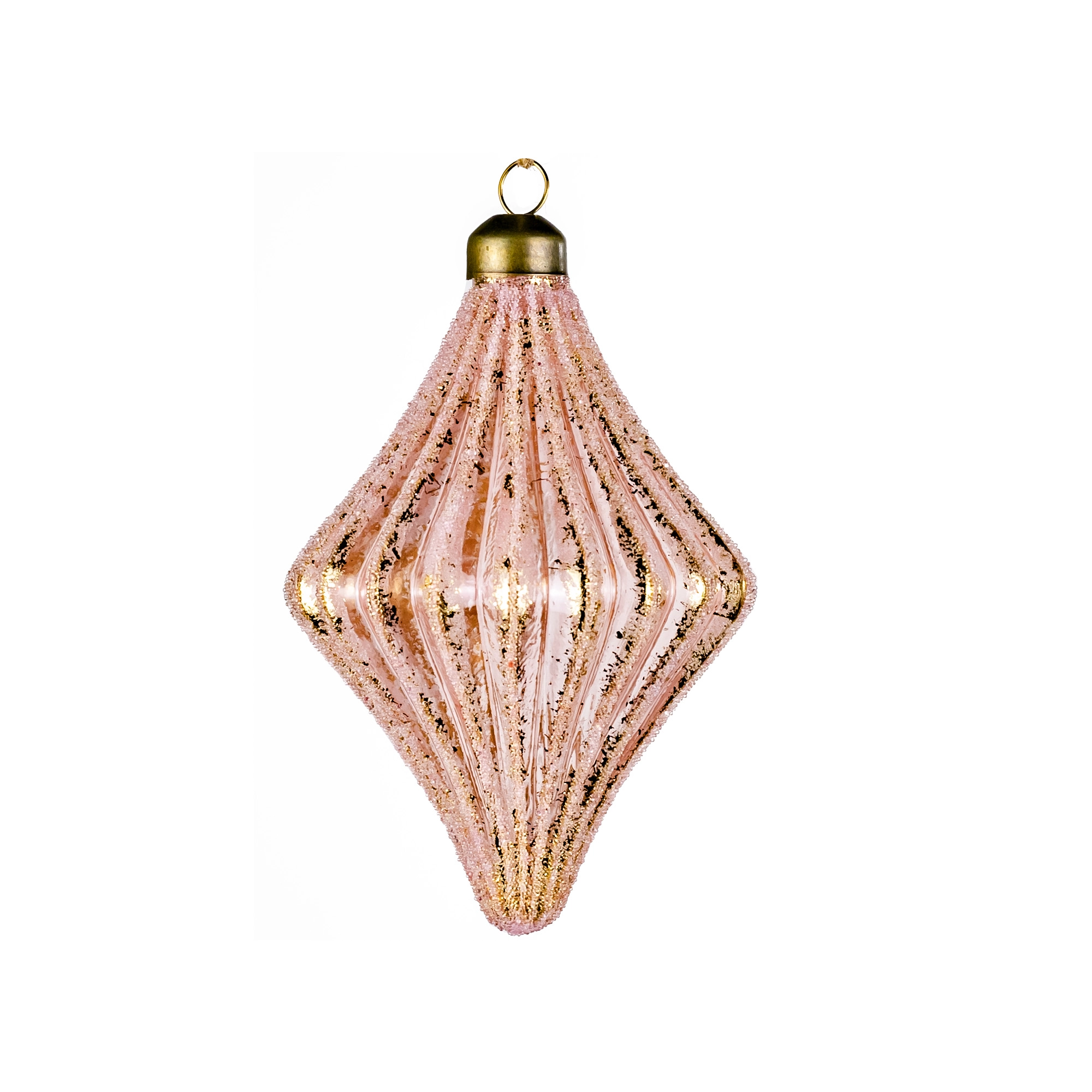 Glass Christmas decoration Diamond, Pink
