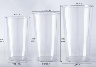 Plastic vase wide mouthed