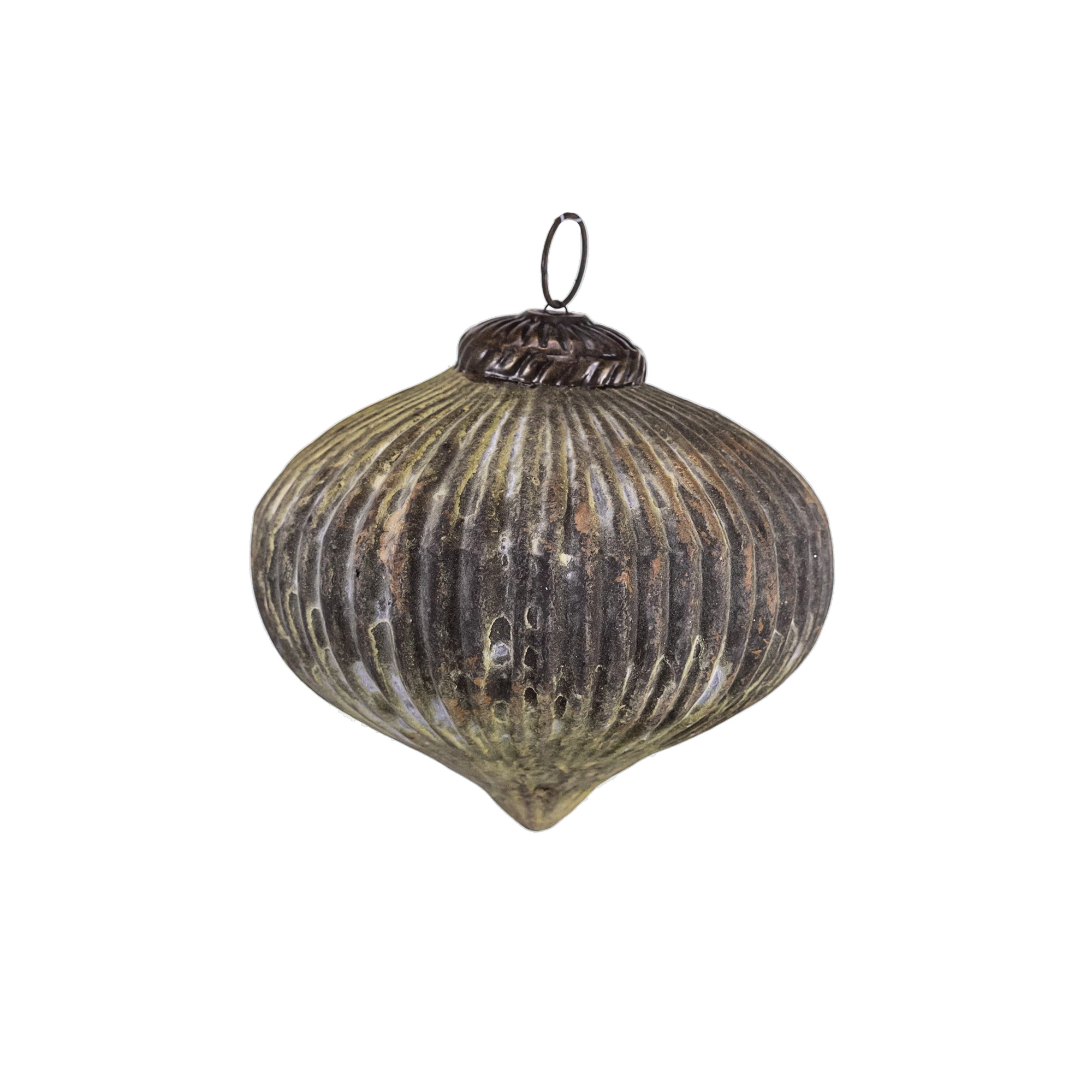 Glass christmas Onion with design, Green | Wholesale flowers, plants and supplies Glass christmas Onion with design, Green