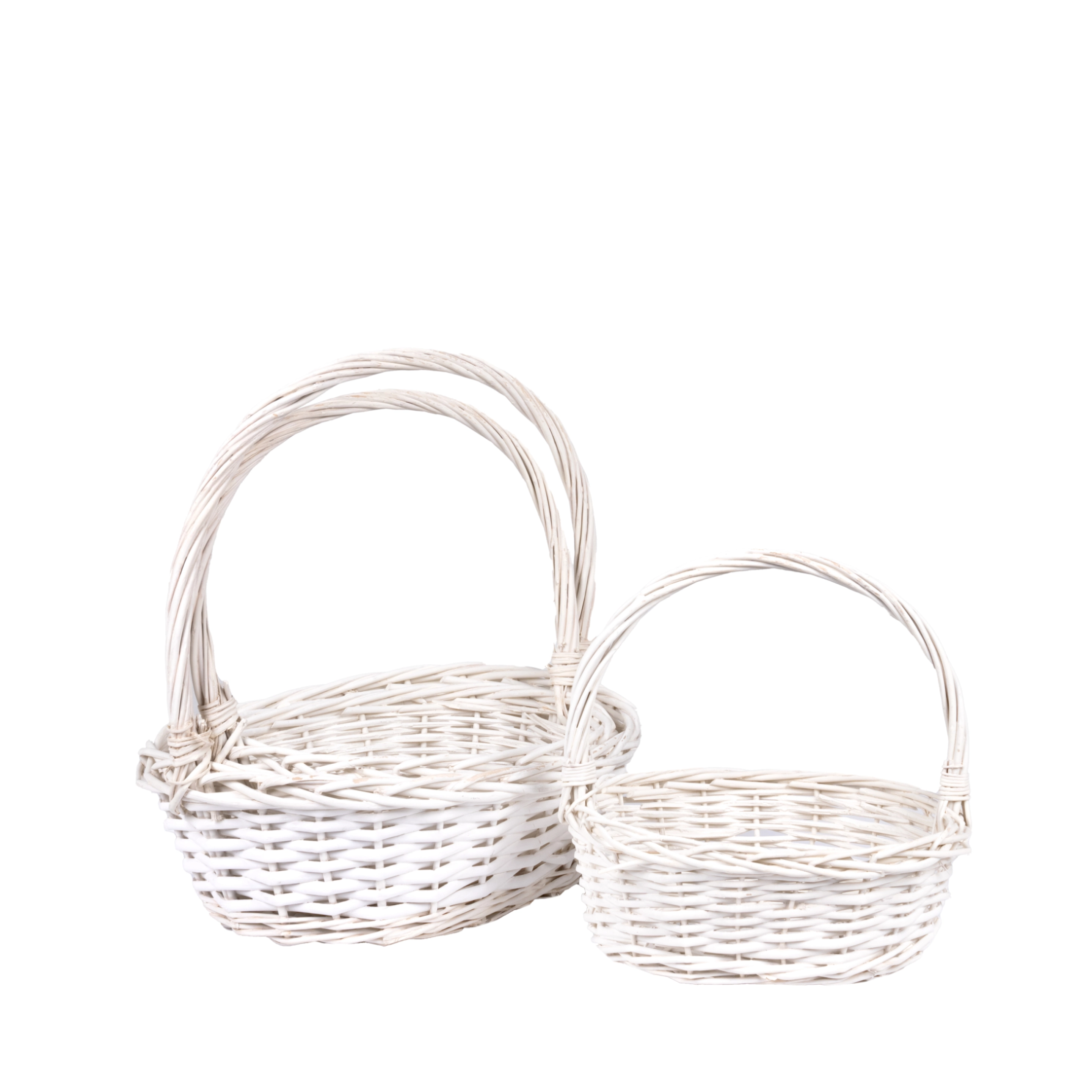 Willow baskets D39xH12, D32xH11, D29xH10cm 3pcs