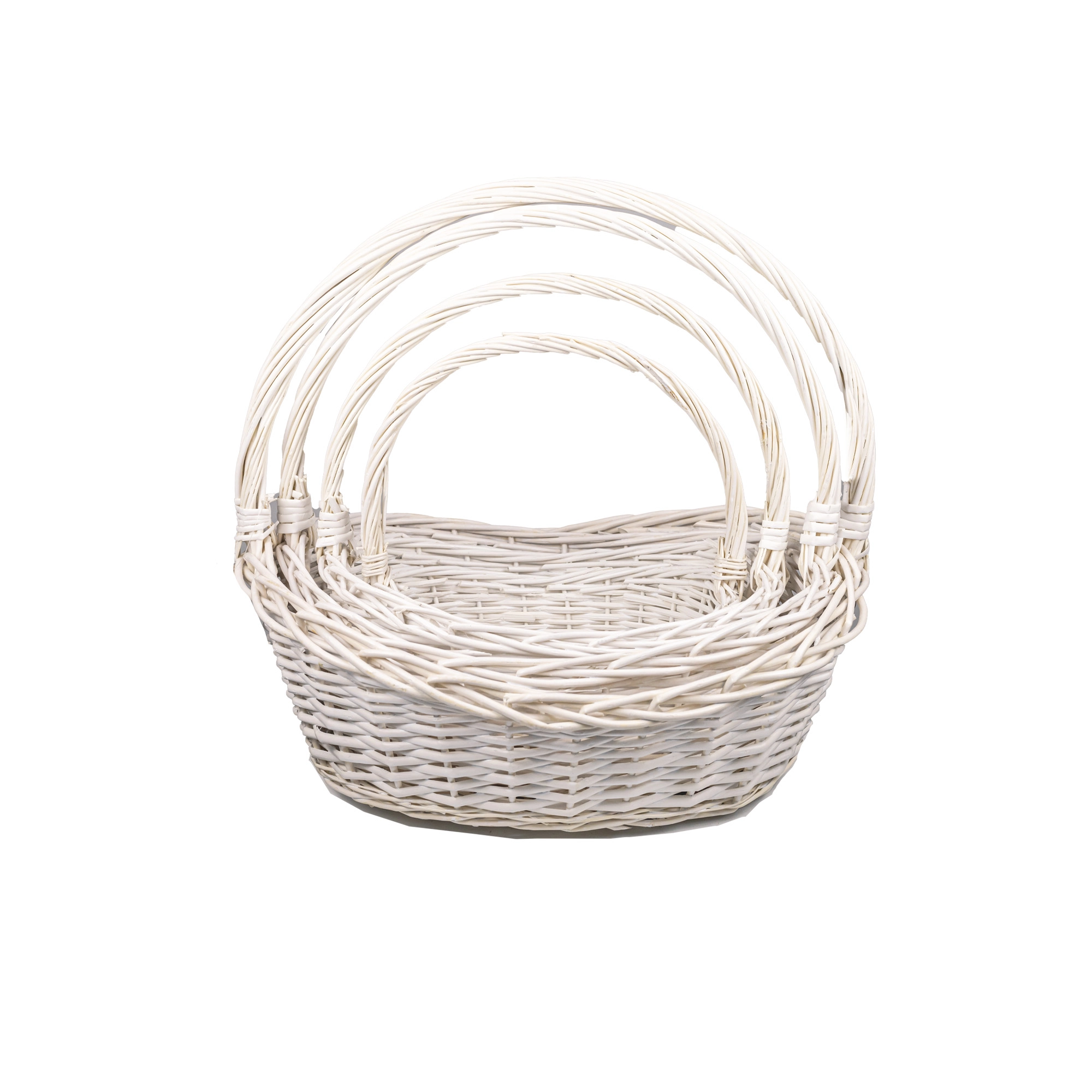 Willow basket 52×39x19H, 44x32×17H,  38x26x14H, 32x21x12H 4 pcs