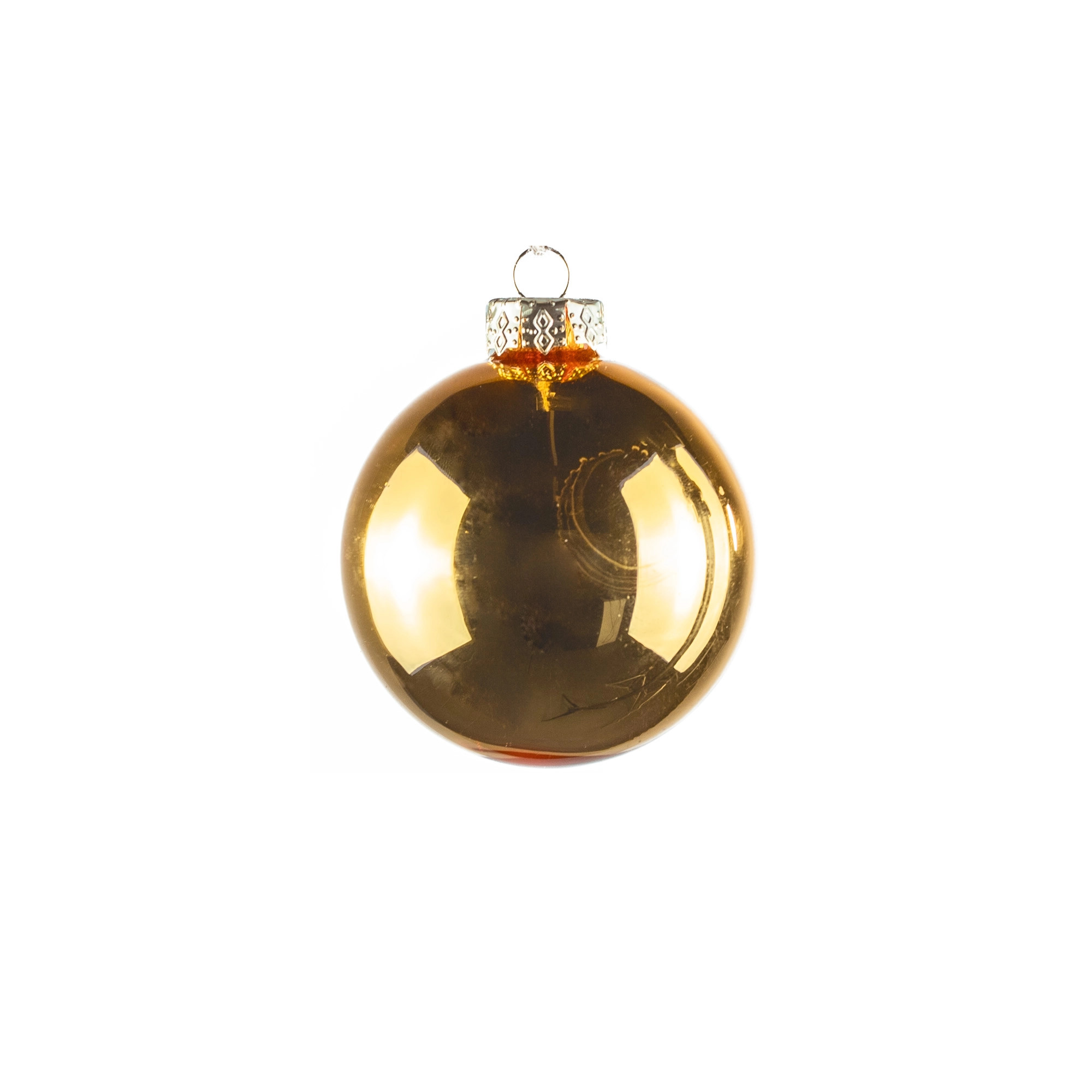 Glass Сhristmas balls, plain , 16pcs, Gold