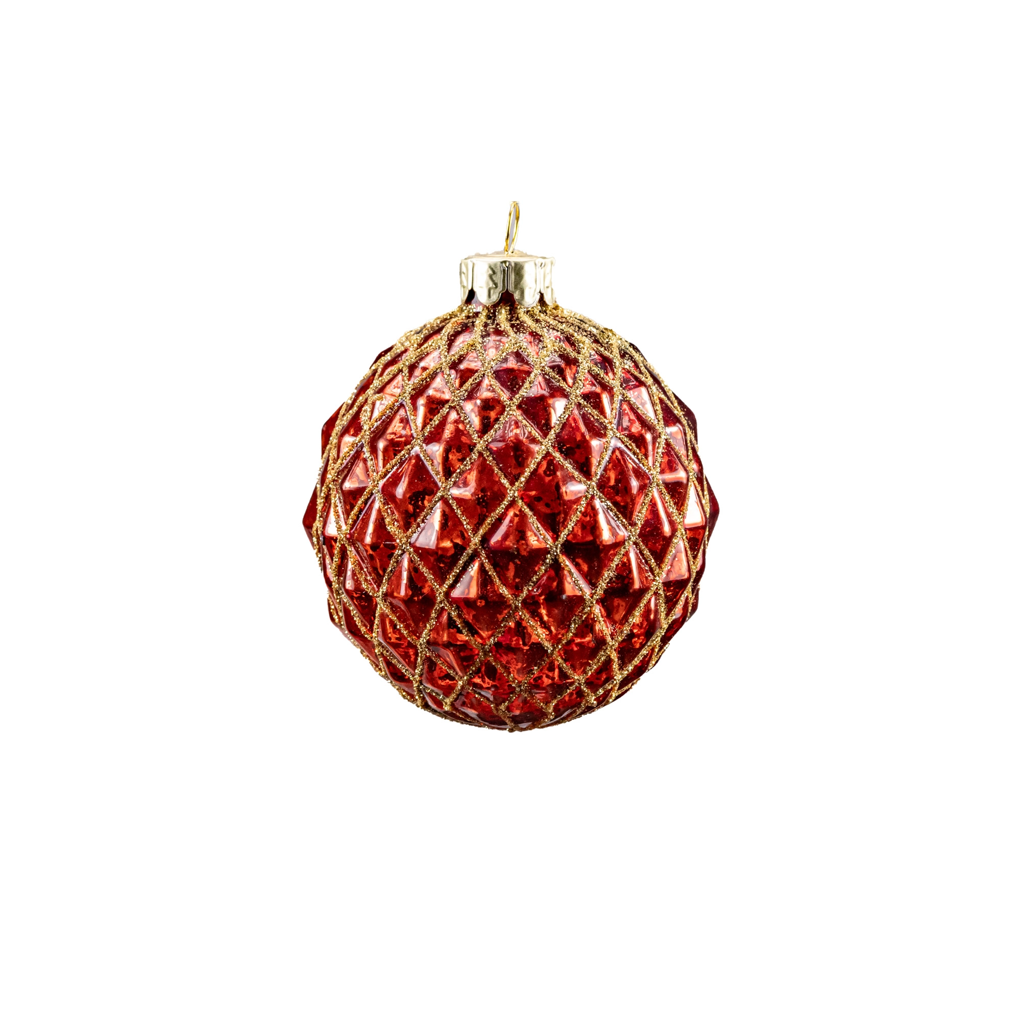 Glass christmas Ball, Red
