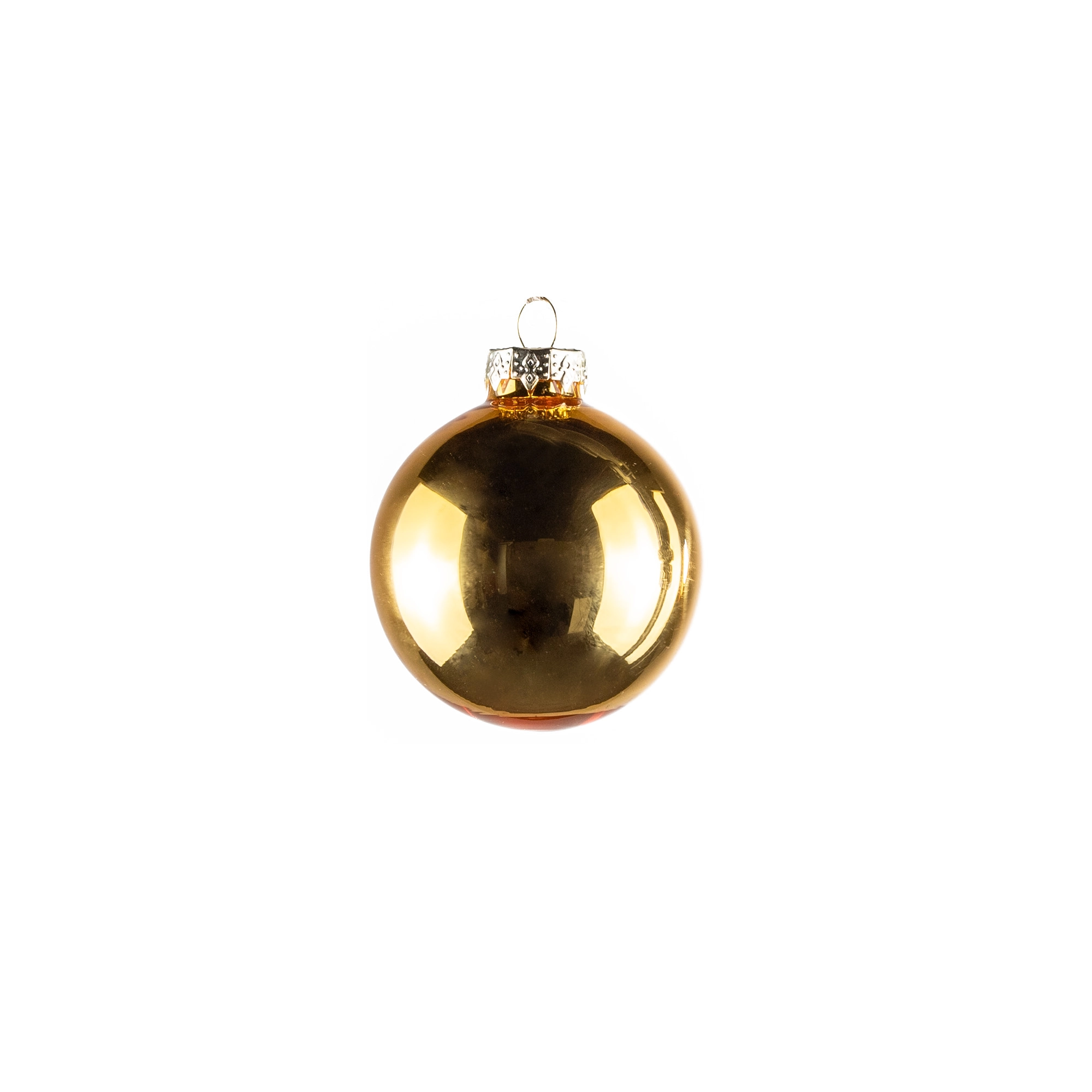 Glass Сhristmas balls, plain , 20pcs, Gold