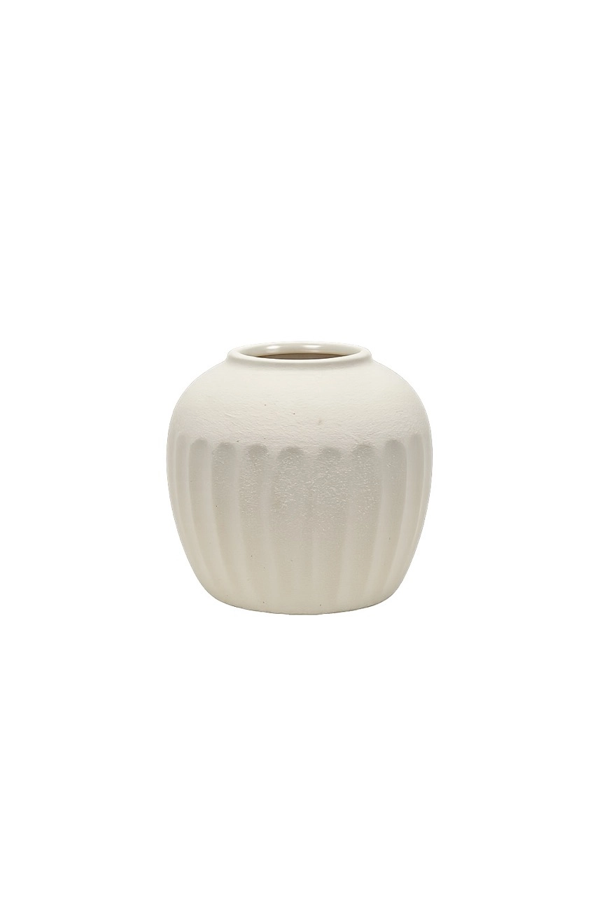 Ceramic flower pot leggy