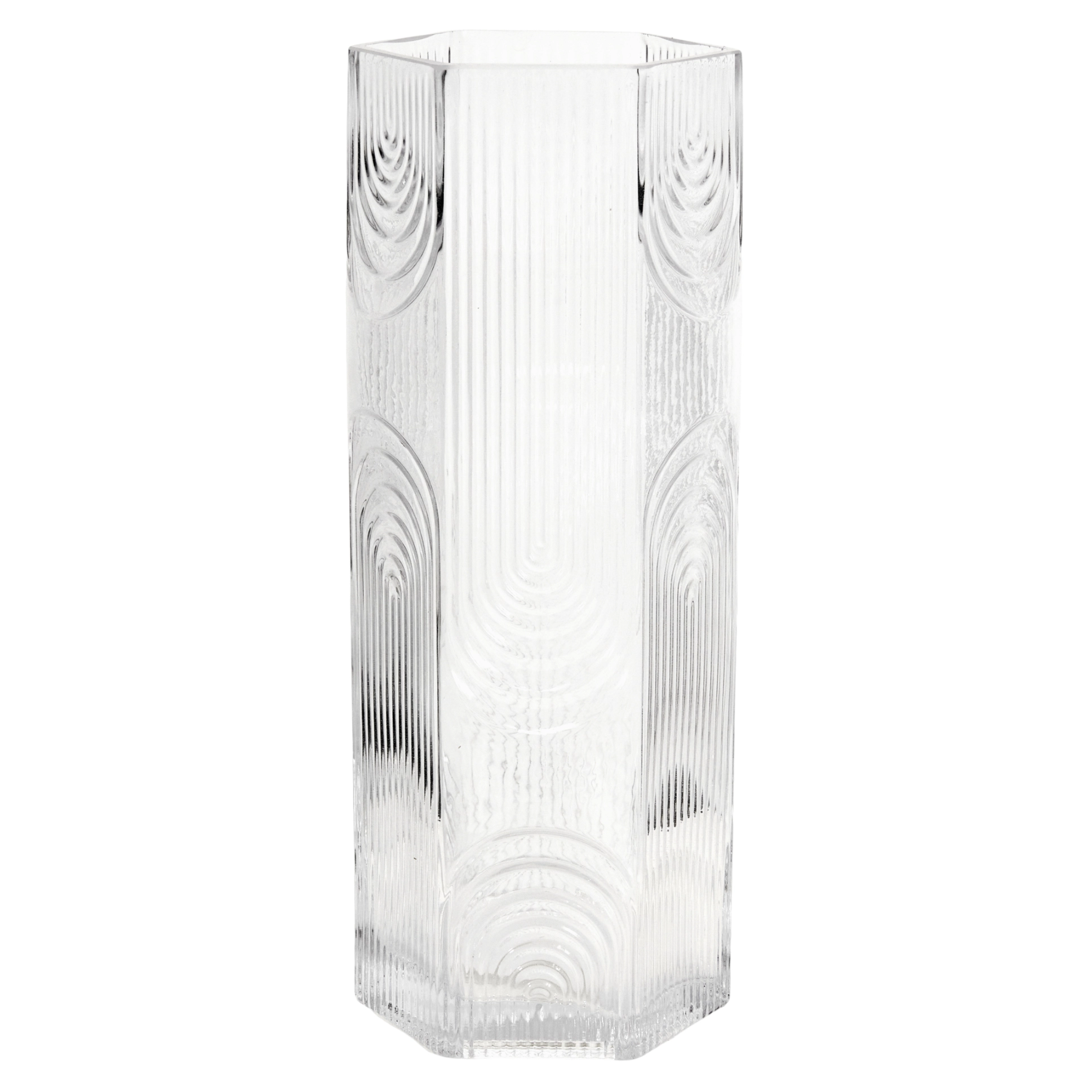 Glass Vase ribbed