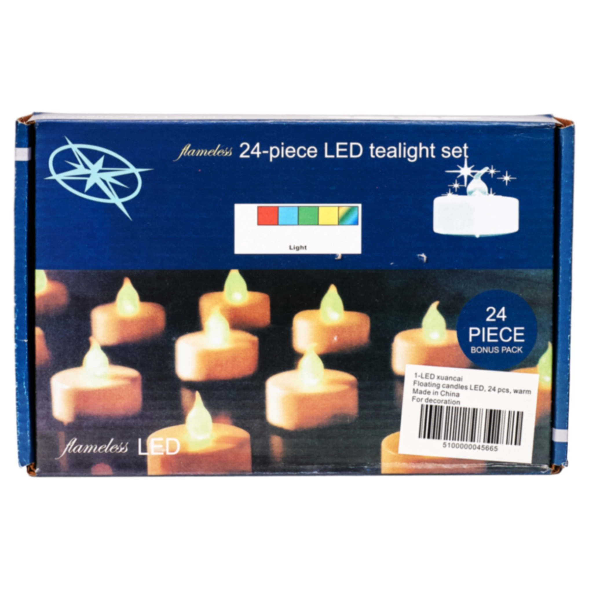 Floating candles LED, 24 pcs, warm
