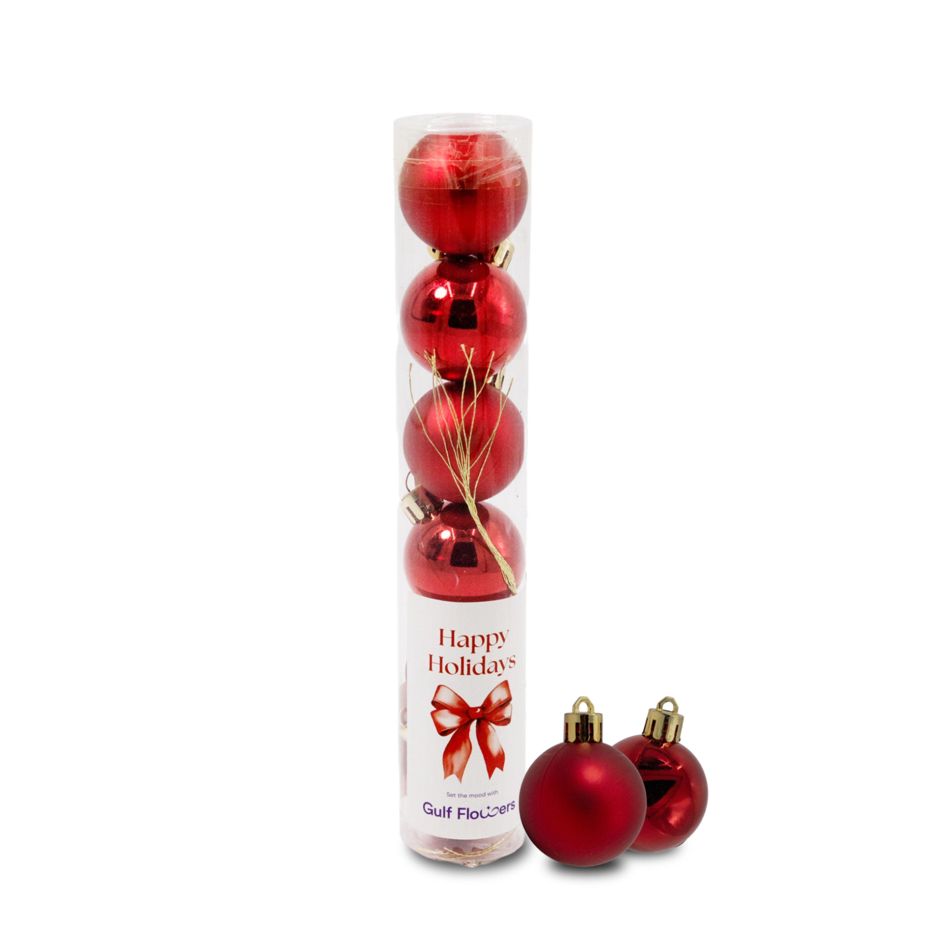 Plastic Сhristmas balls, shiny/matt, 6pcs