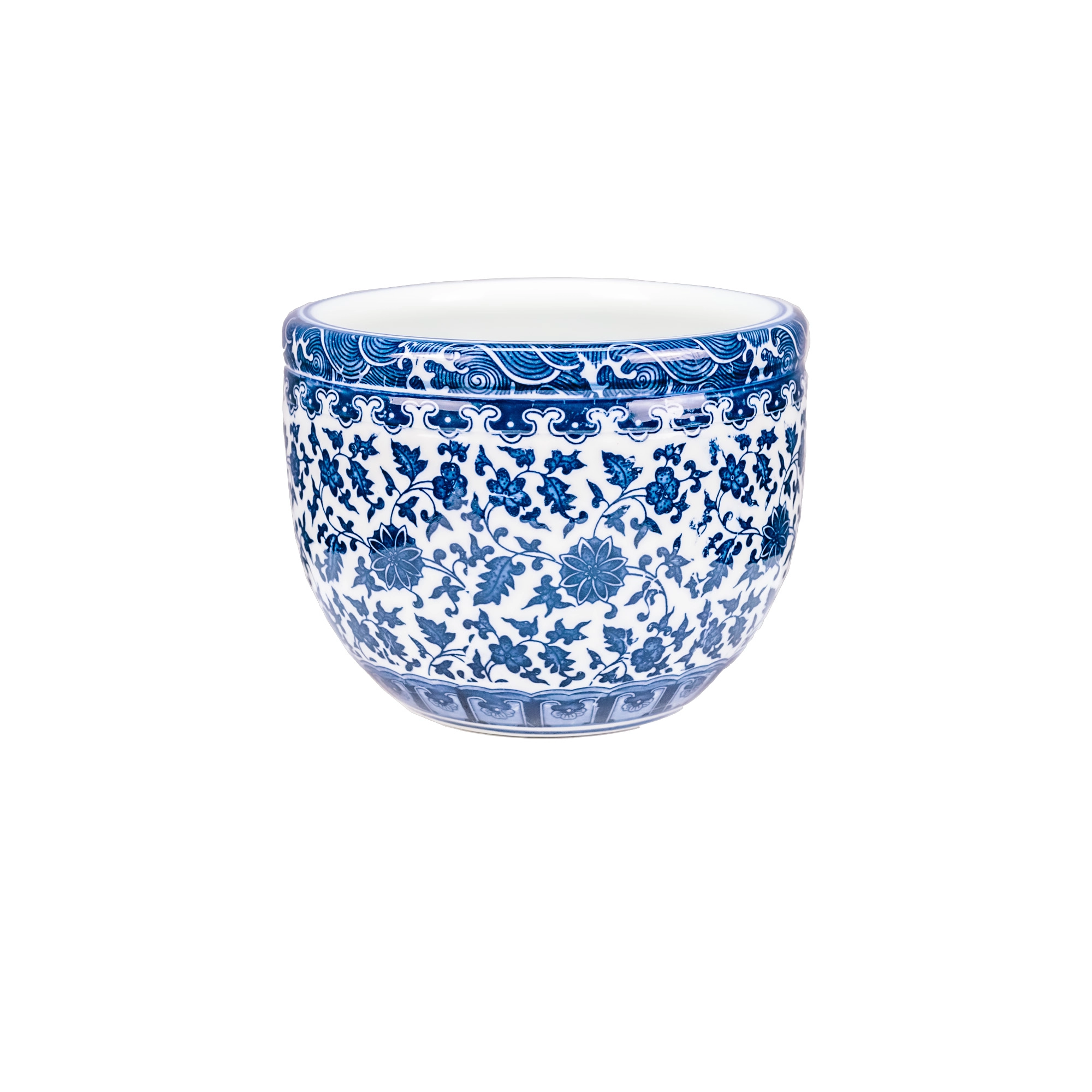 Ceramic flower pot Chinoiserie