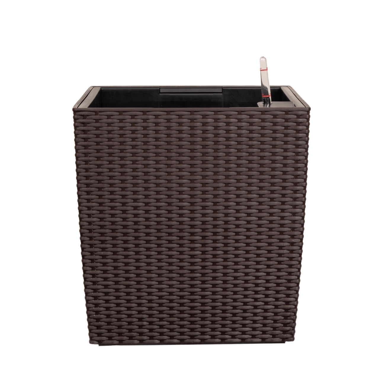 Self Watering system plant pot PLANTA VITA "Cube Twist espresso" | Wholesale flowers, plants and supplies Self Watering system plant pot PLANTA VITA "Cube Twist espresso"