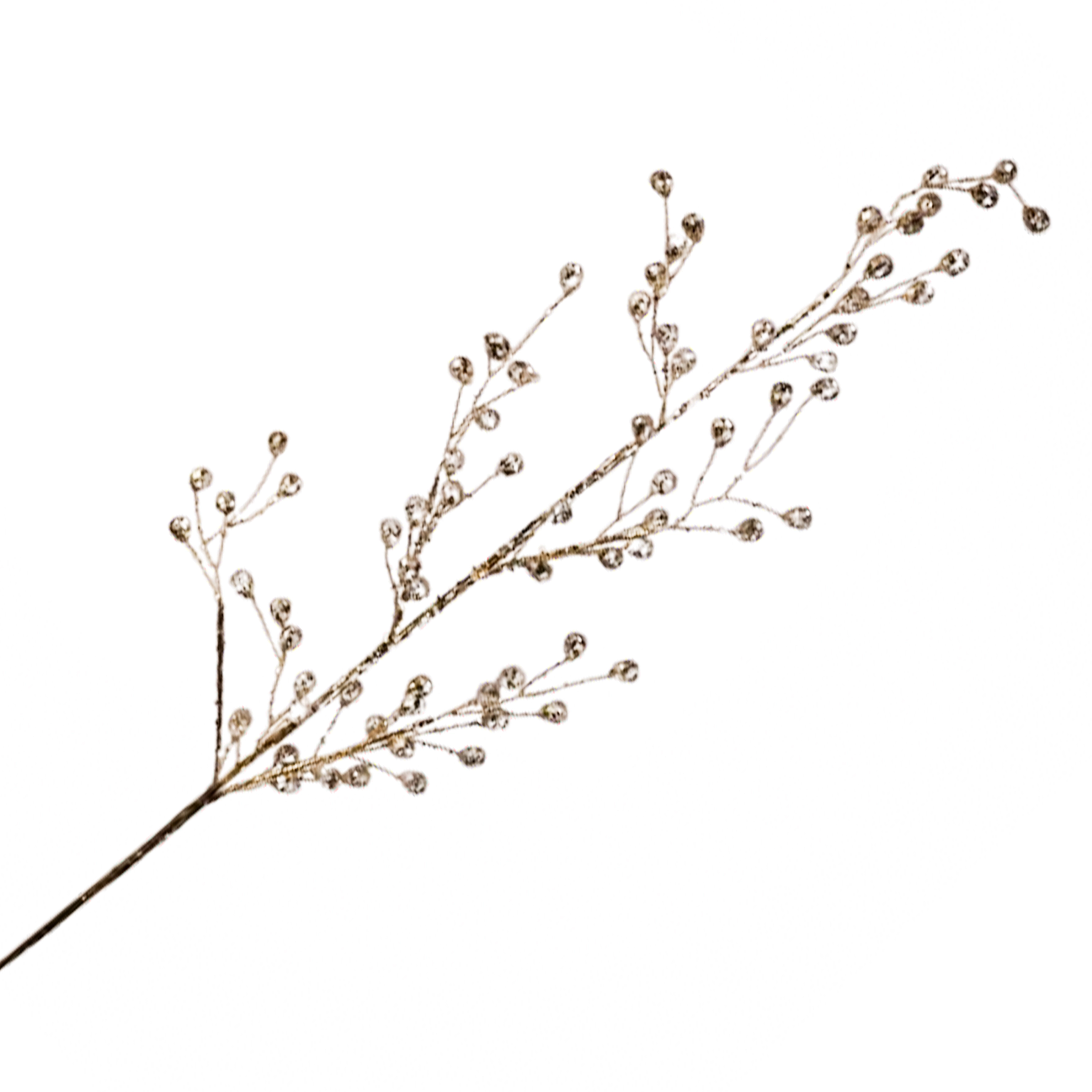 Christmas pick with acrylic crystals