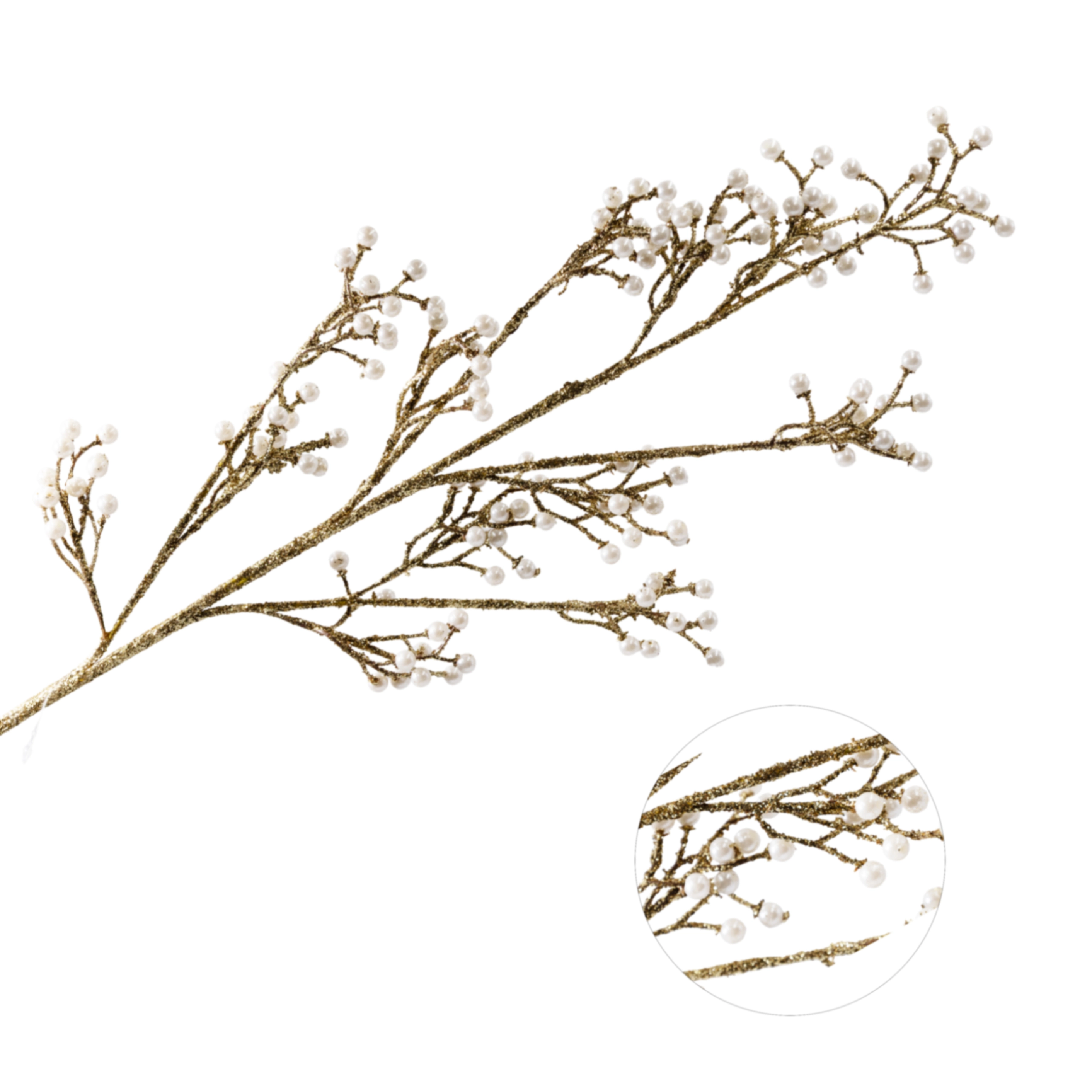 Christmas spray with perls, Gold
