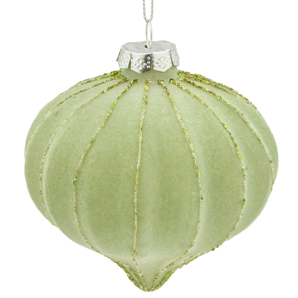 Christamas tree decoration Onion Glass, Green | Wholesale flowers, plants and supplies Christamas tree decoration Onion Glass, Green